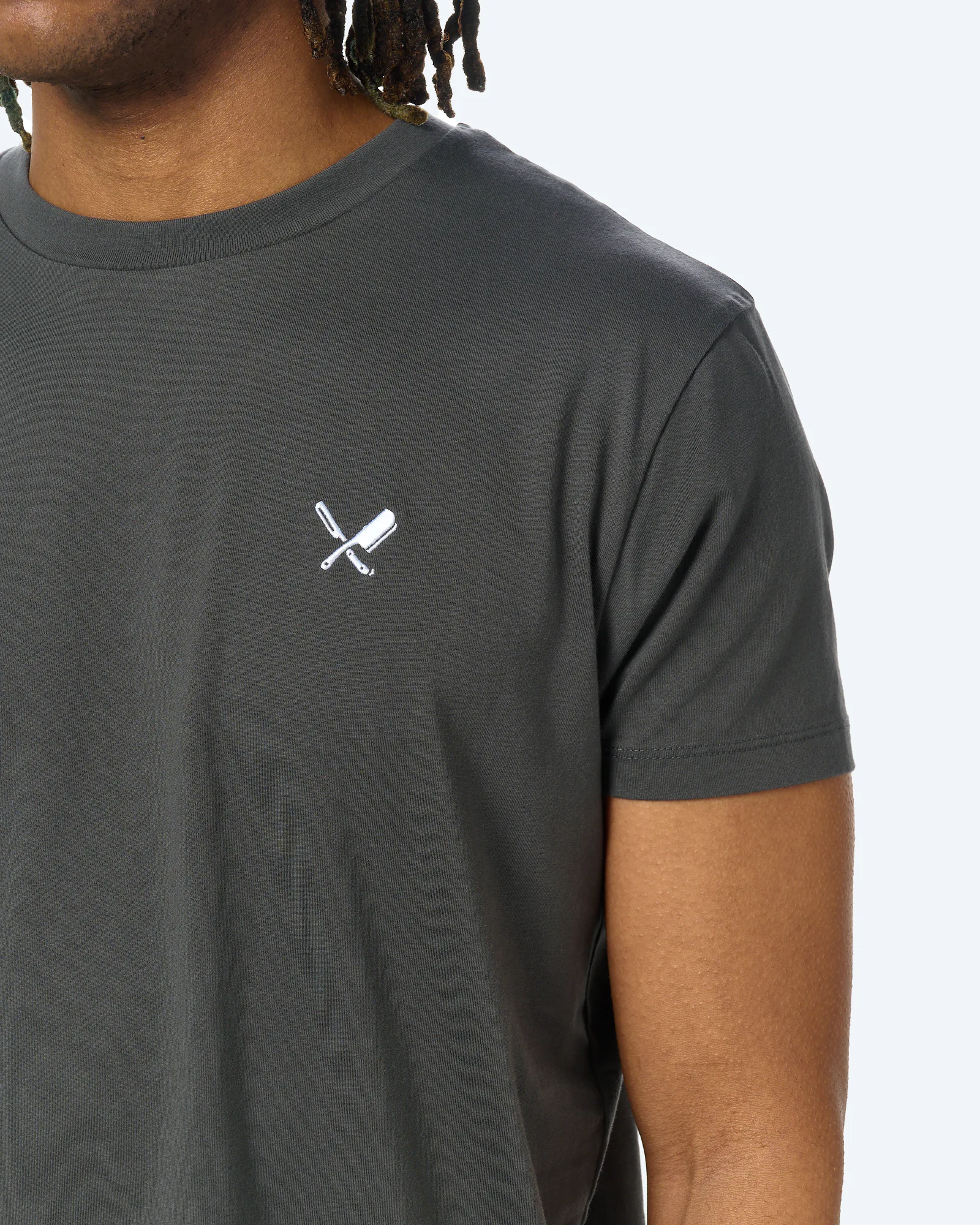 Distorted People Chalk Crew Neck T-Shirt Dusk