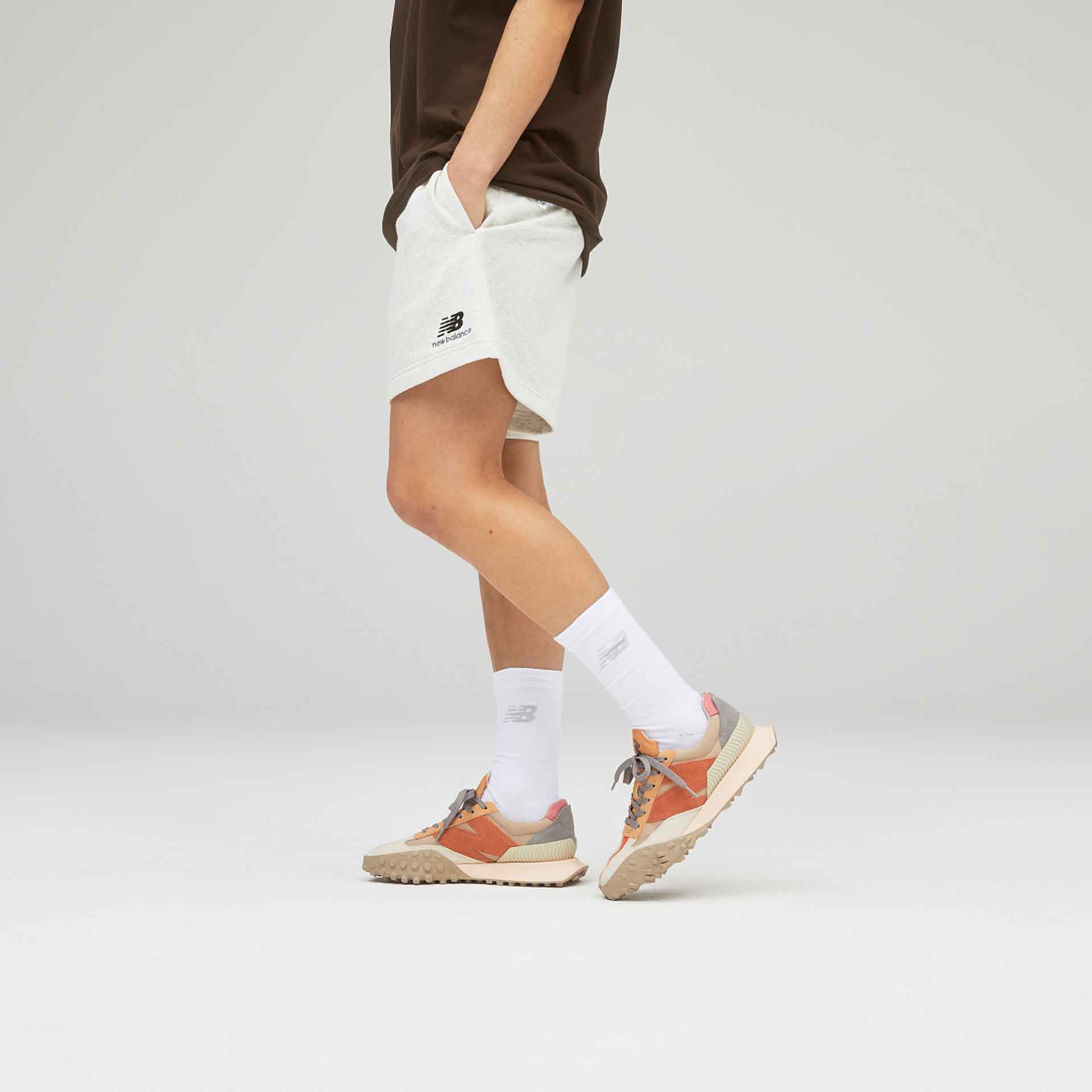 New Balance Unisex Essentials French Terry Short Sand Heather