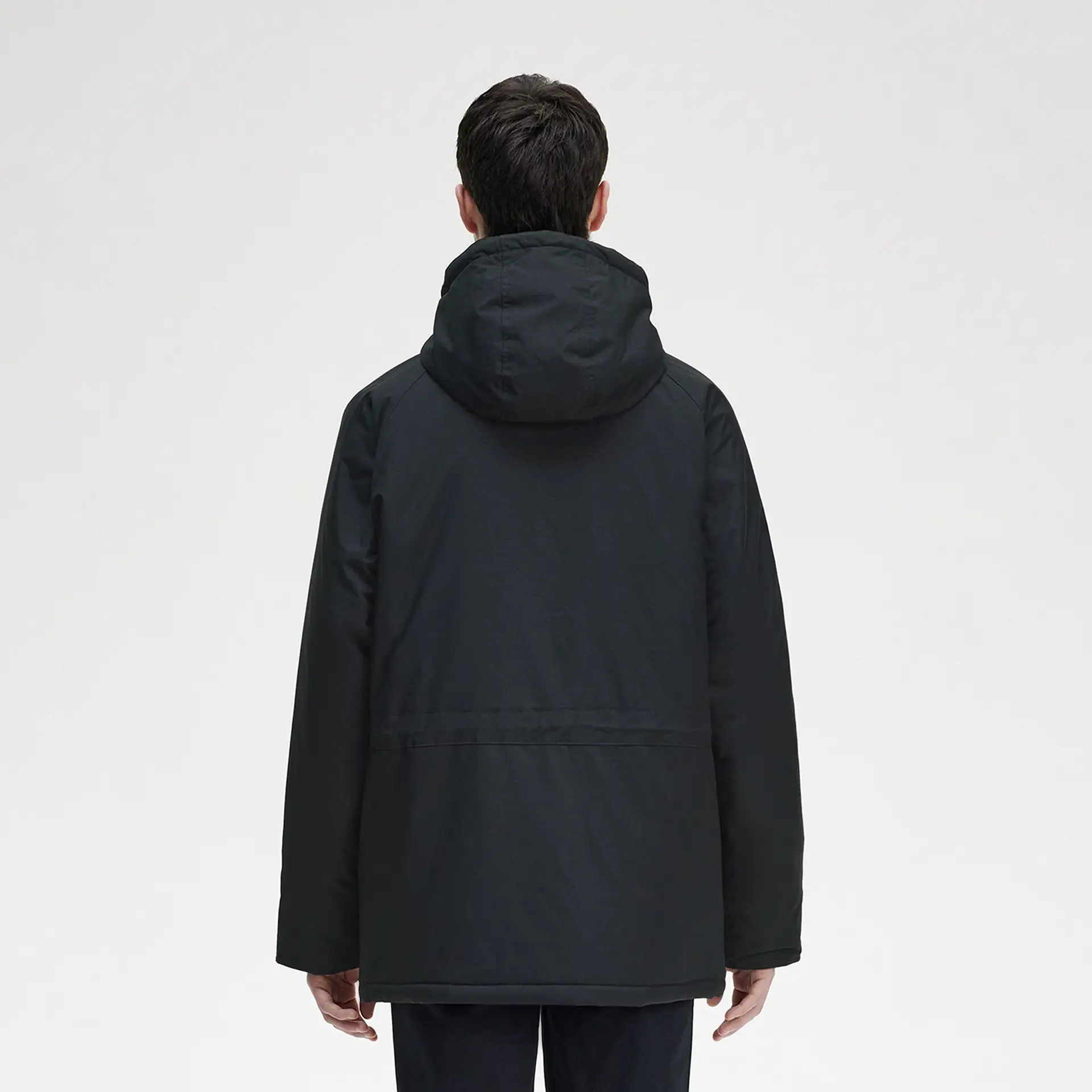 Fred Perry Padded Zip Through Jacket Black