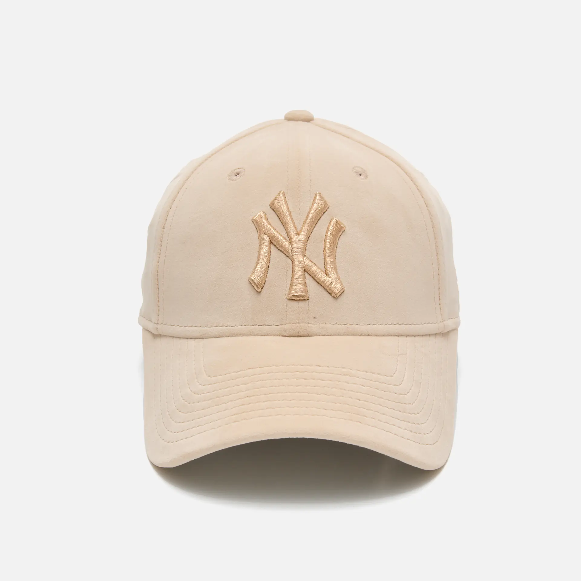 New Era MLB NY Yankees Women's Velour 9Forty Strapback Cap Stone