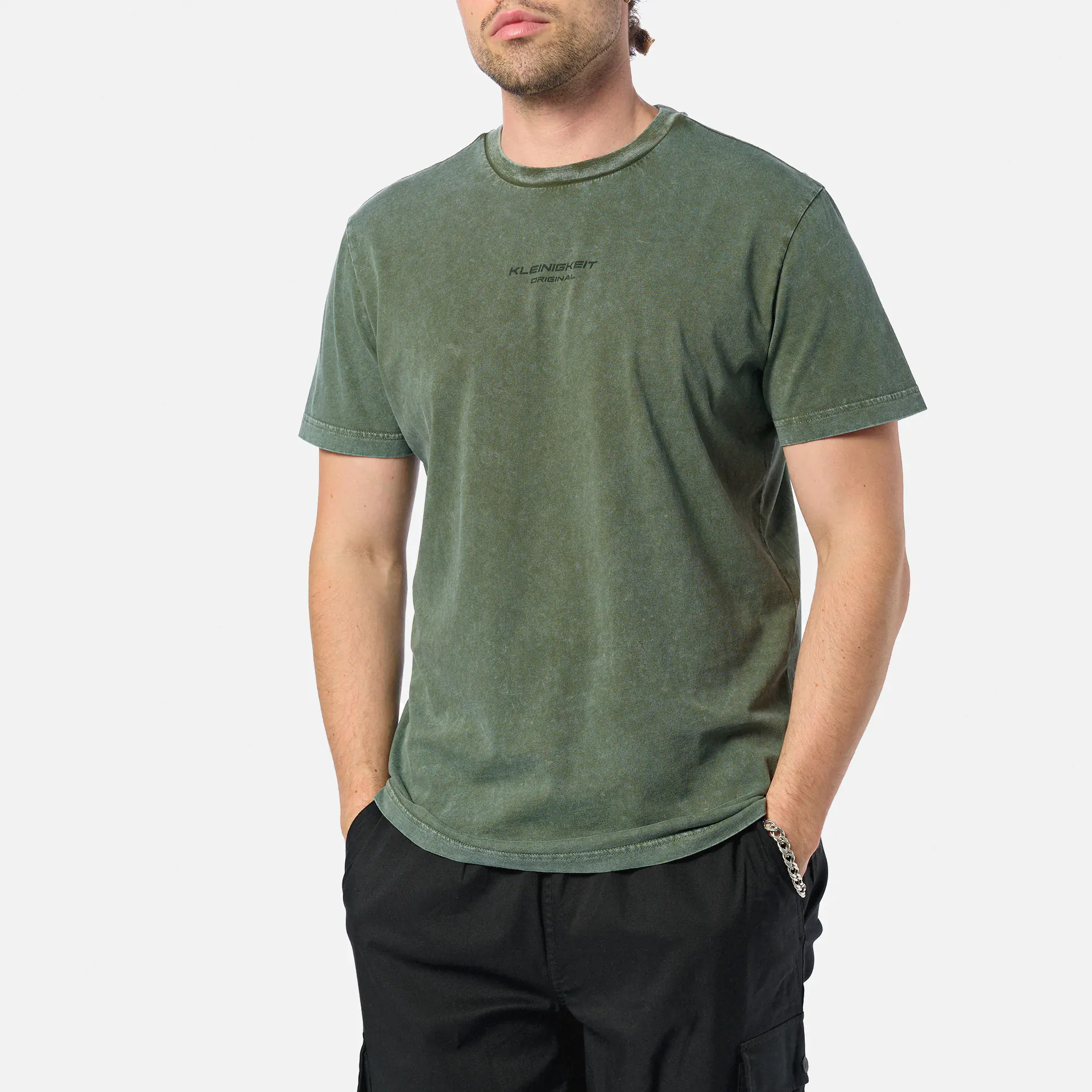 Kleinigkeit Bois Pfui Dyebel T-Shirt Croco Green