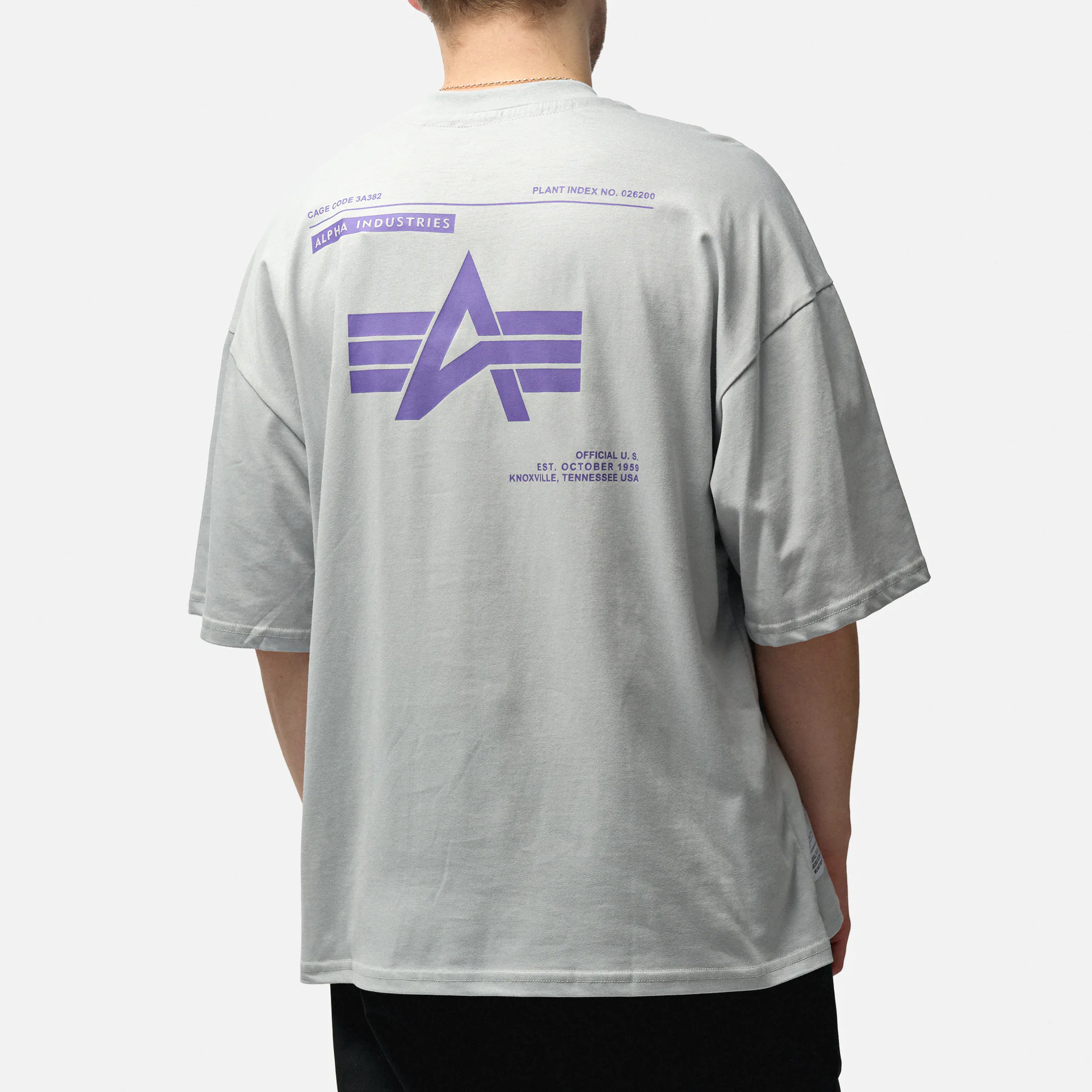 Alpha Industries Logo T-Shirt Pastel Grey