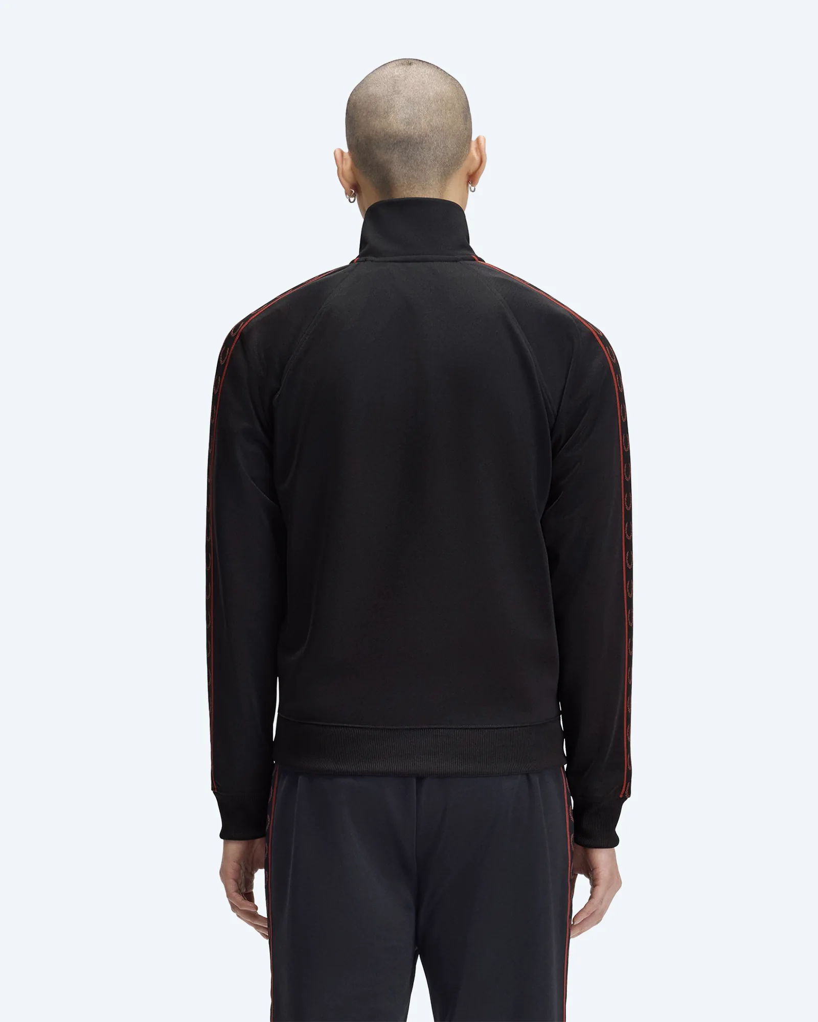 Contrast Tape Track Jacket Black