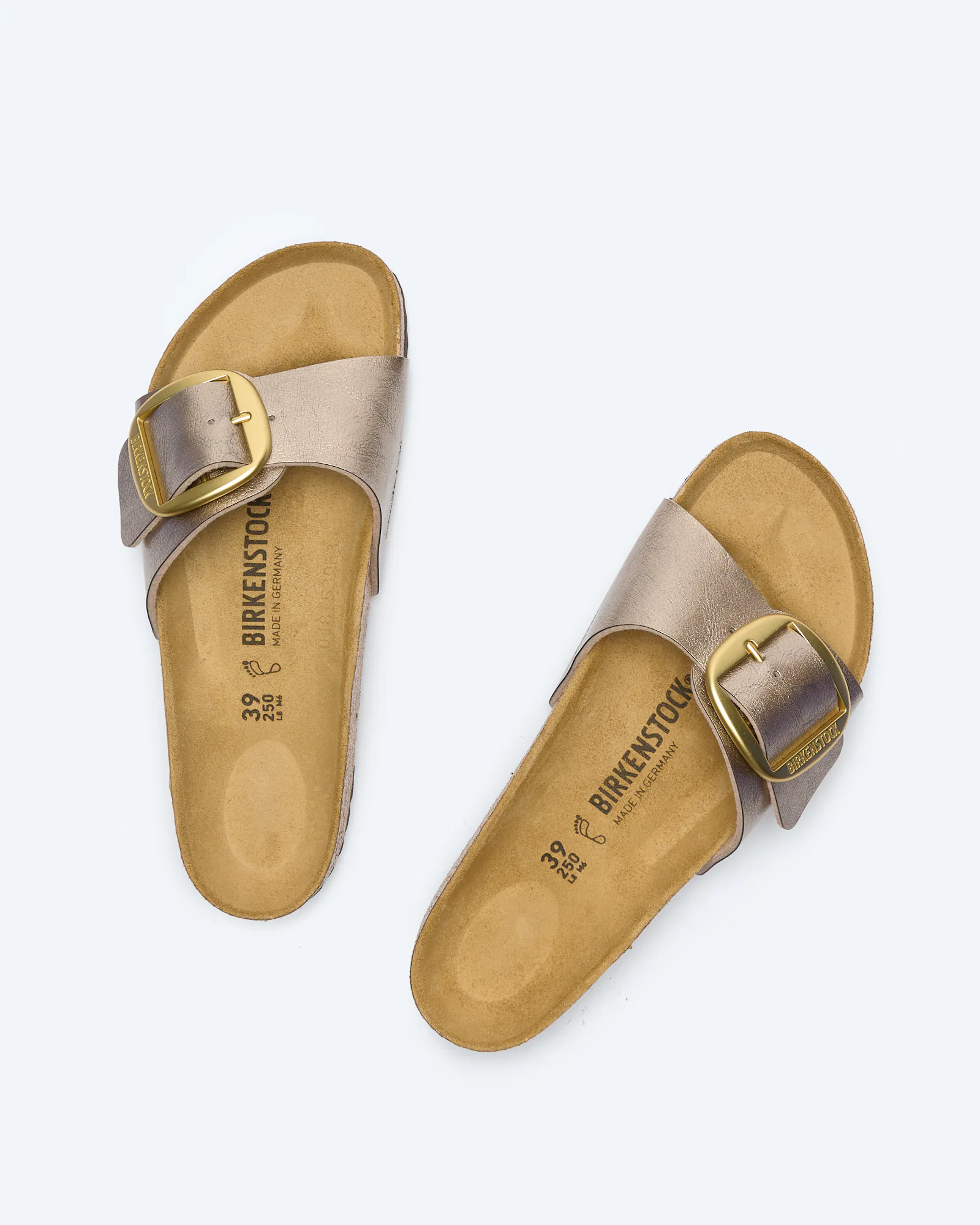 Madrid Big Buckle Birko-Flor Sandals Graceful Taupe