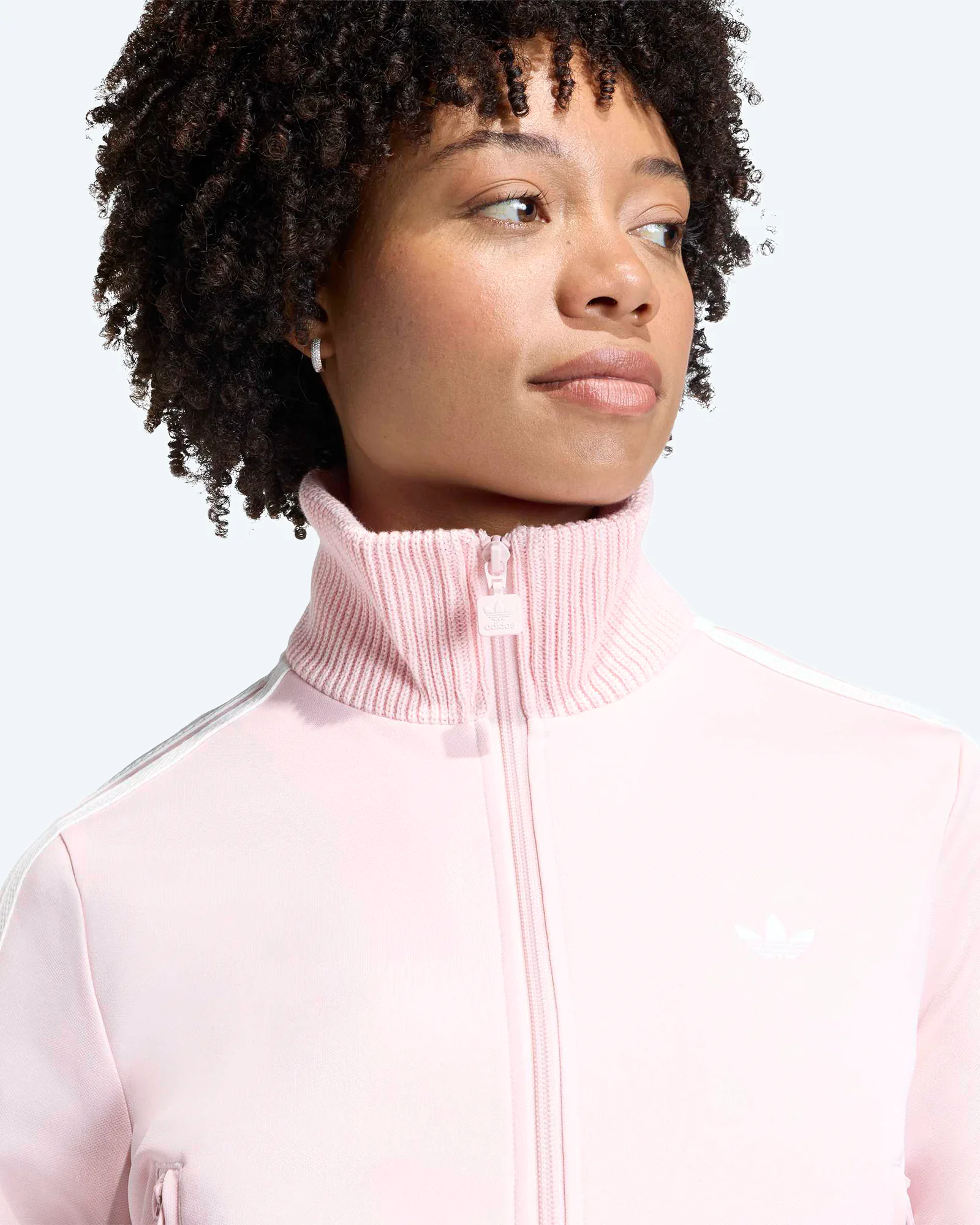 Firebird Knitted Track Top Sandy Pink