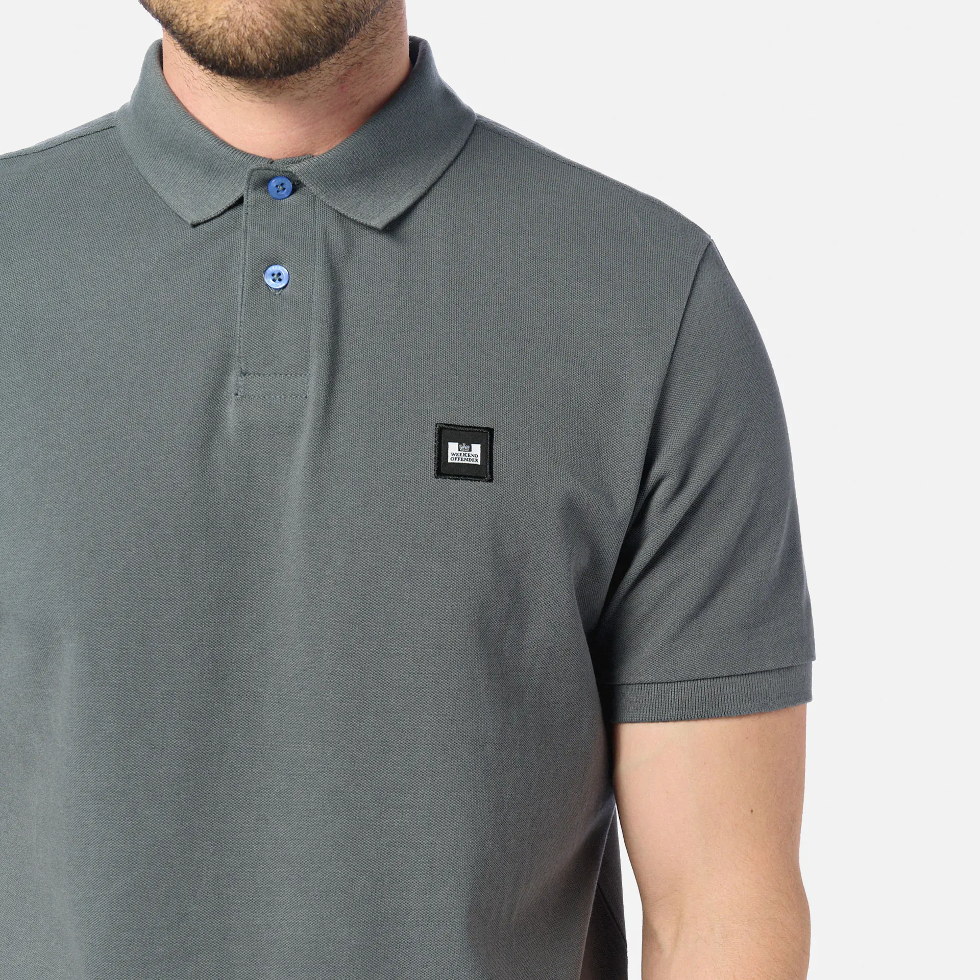 Weekend Offender Caneiros Polo Shirt Zinc