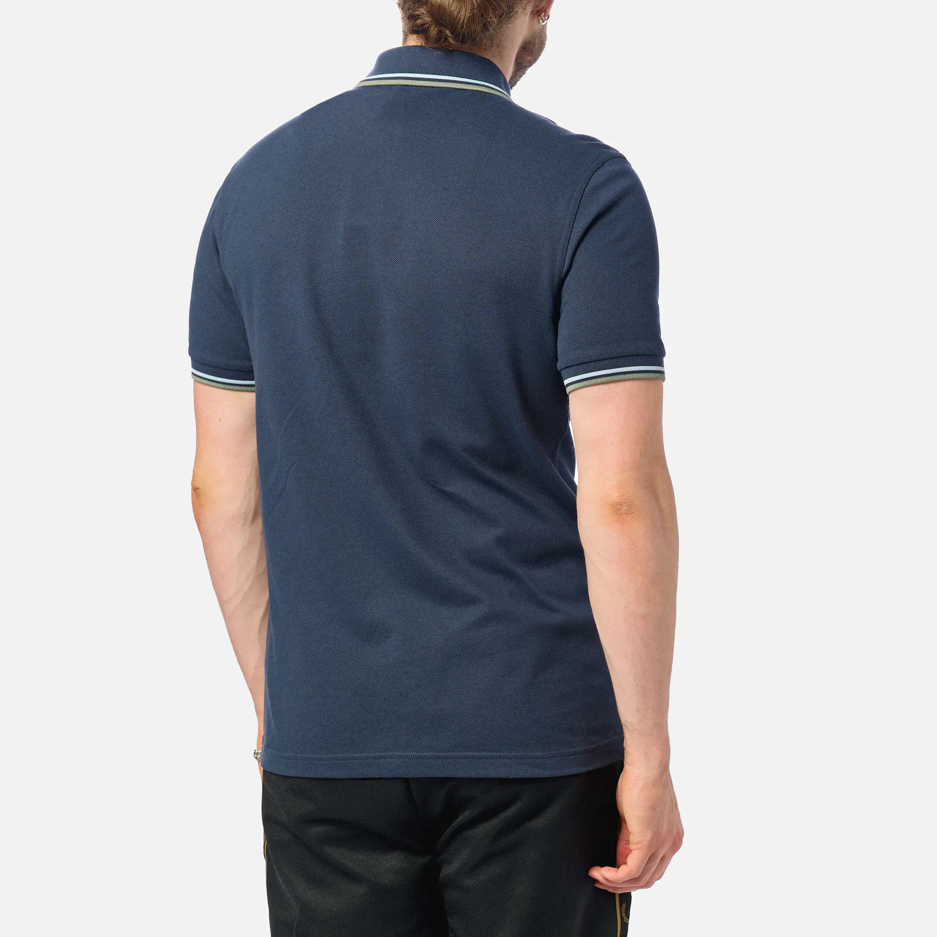 Fred Perry Twin Tipped Polo Shirt Dark Airforce/Light Ice/Bayleaf