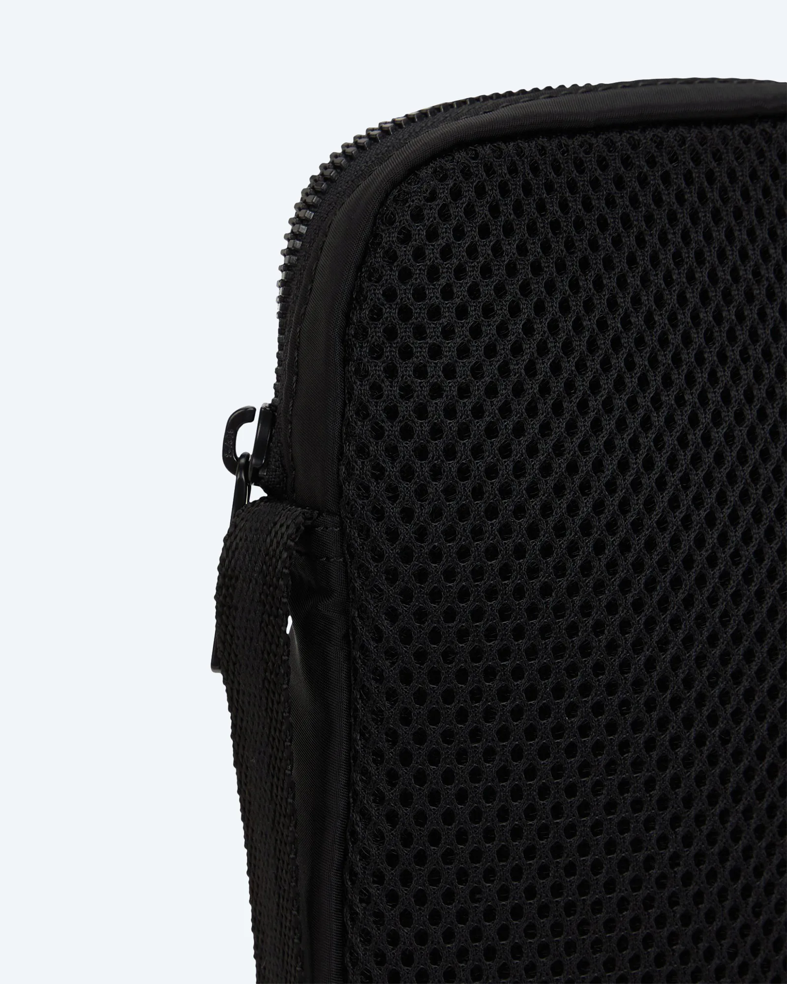 Crinkle Nylon Small Side Bag Black