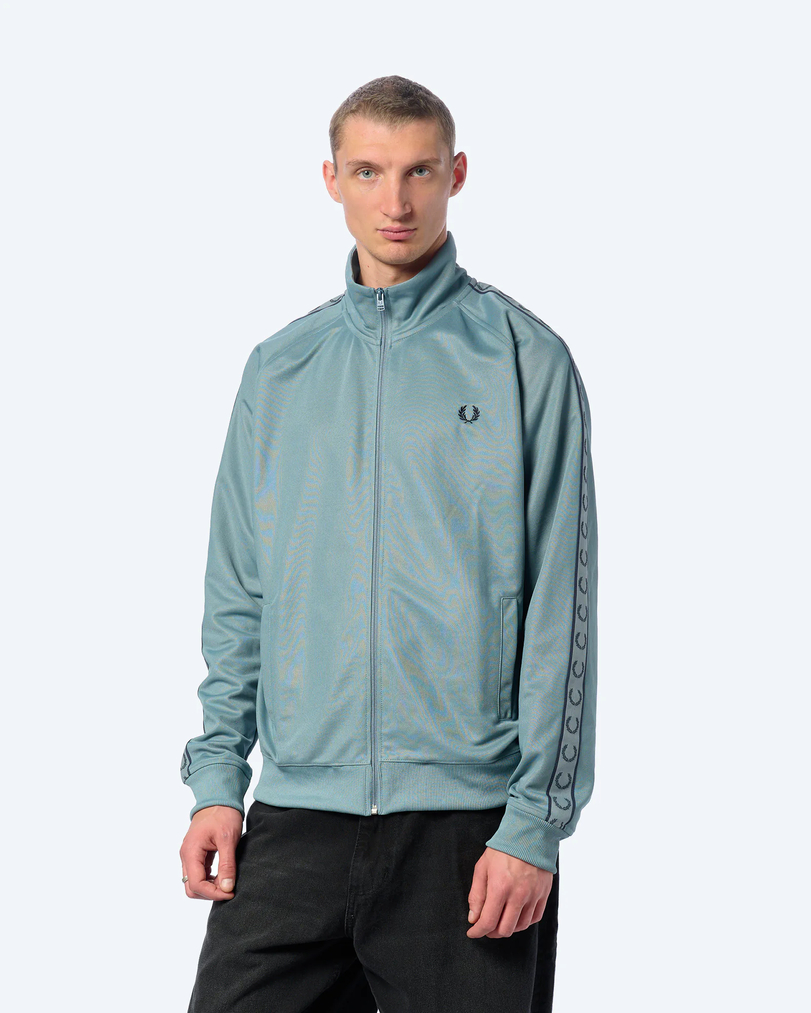 Fred Perry Contrast Tape Track Jacket Stockport Blue/Navy Fred Perry Contrast Tape Track Jacket Stockport Blue/Navy