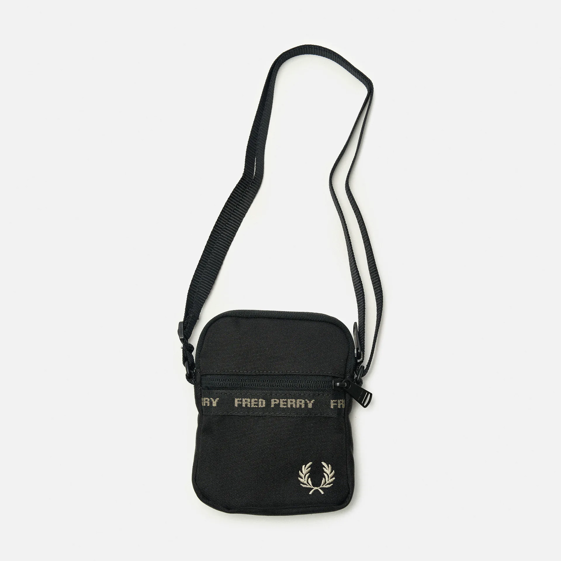 Fred Perry Taped Side Bag Black/Warm Grey