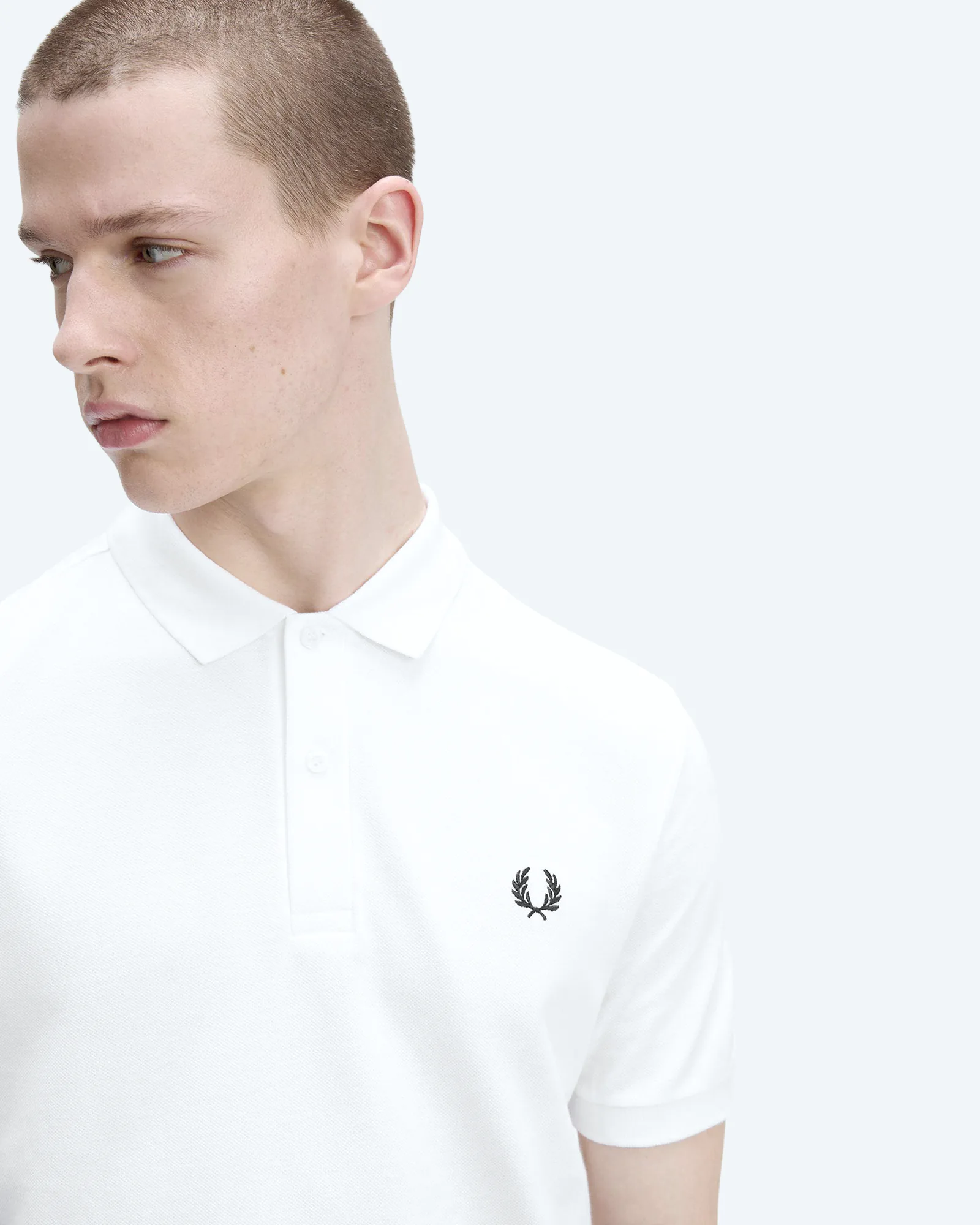 Fred Perry Plain Polo Shirt White