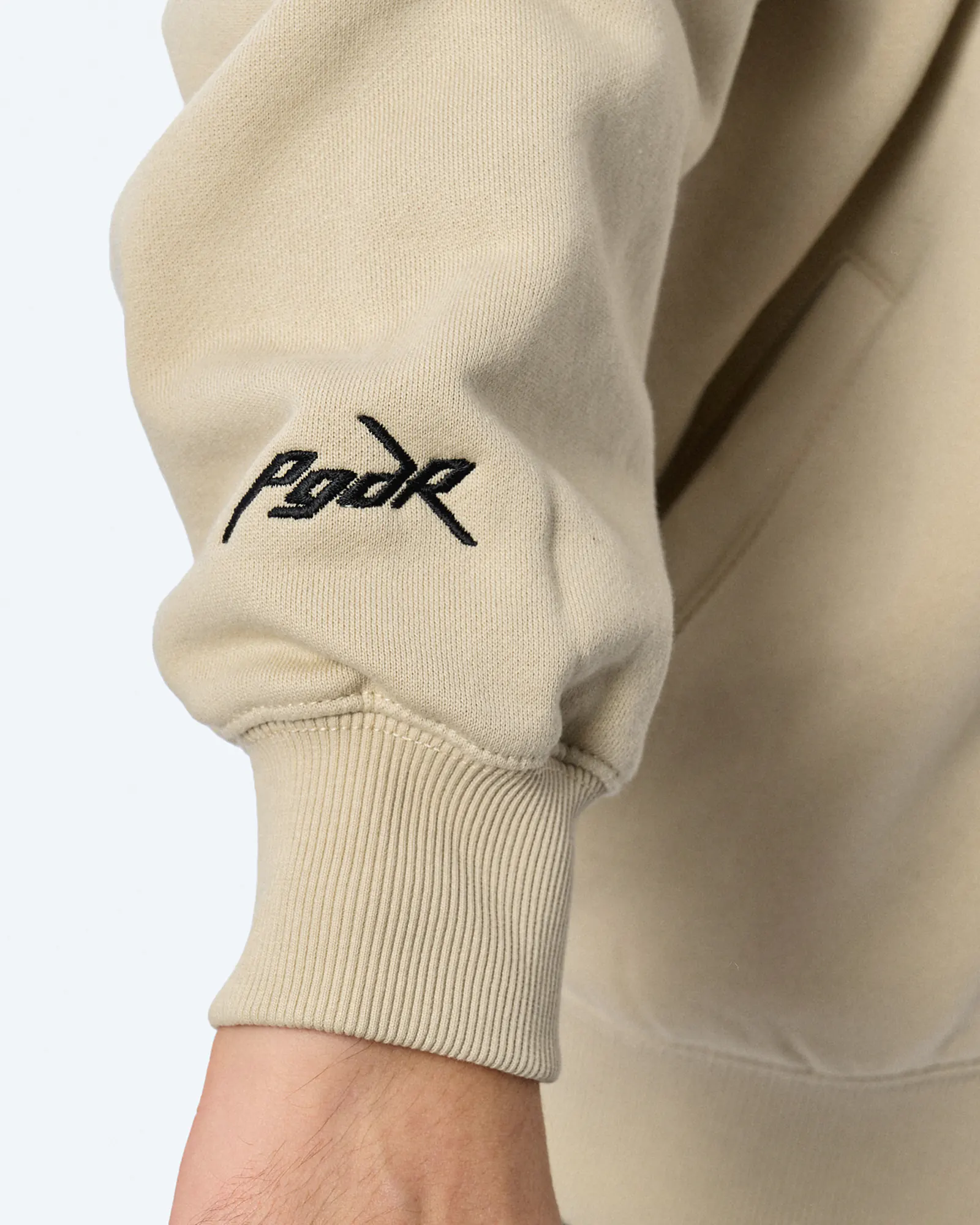 PEGADOR Hogan Boxy Sweat Jacket Washed Light Beige