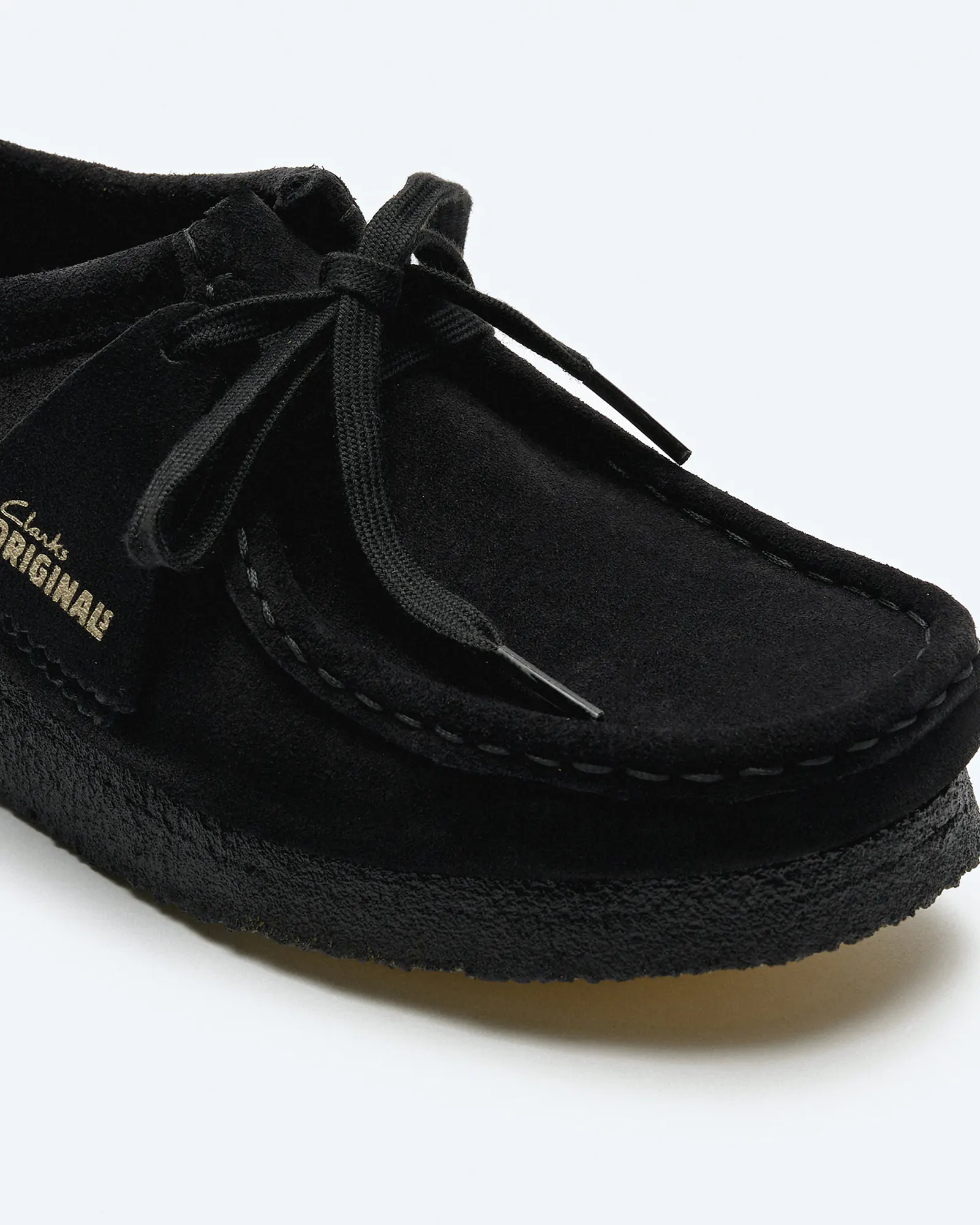 Clarks Women's Wallabee Suede Shoes Black