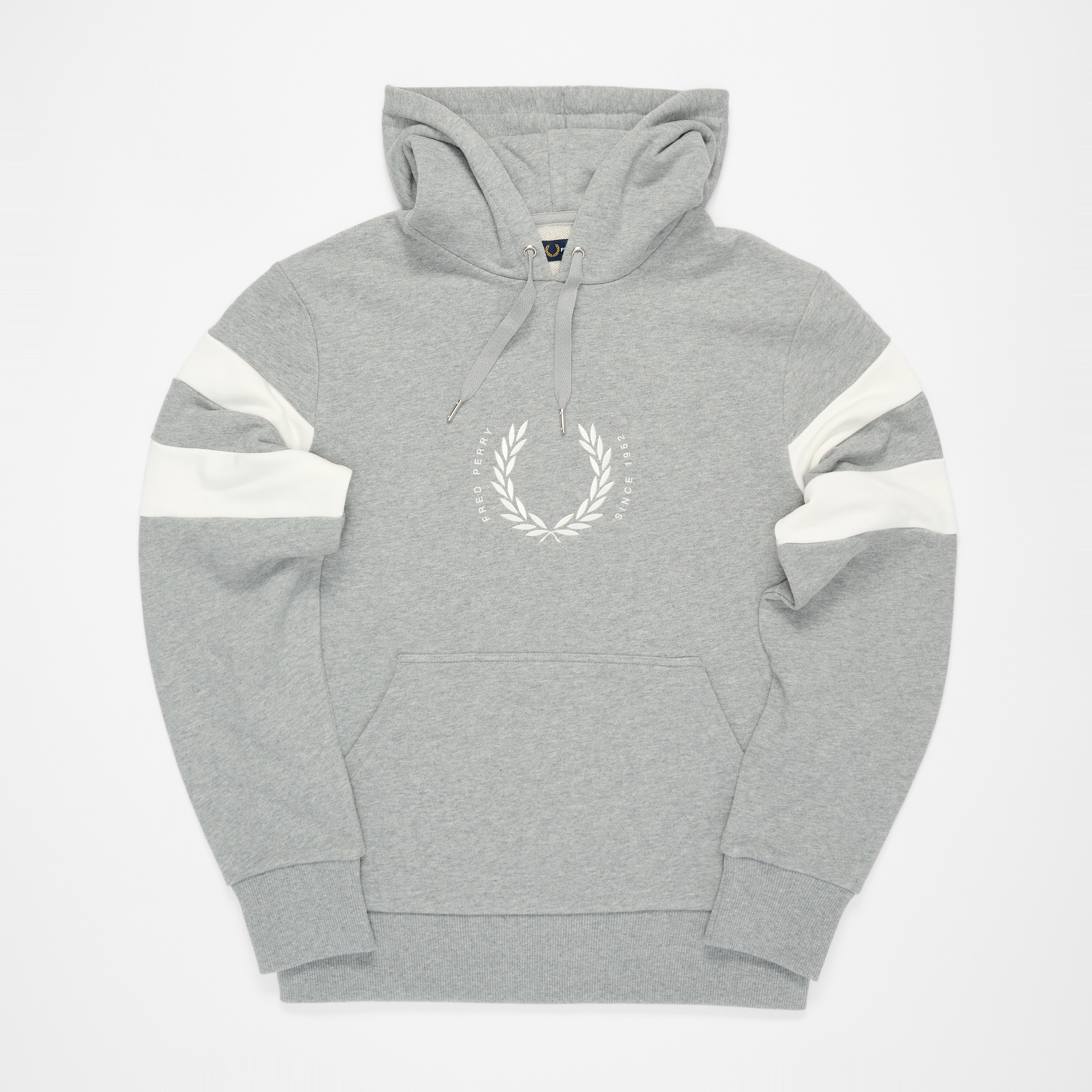 Fred Perry Bold Tipped Hooded Sweatshirt Steel Marl