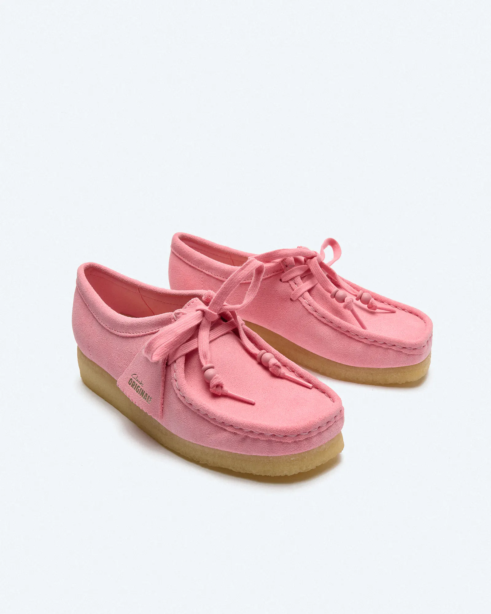 Clarks Women's Wallabee Suede Shoes Candy Pink