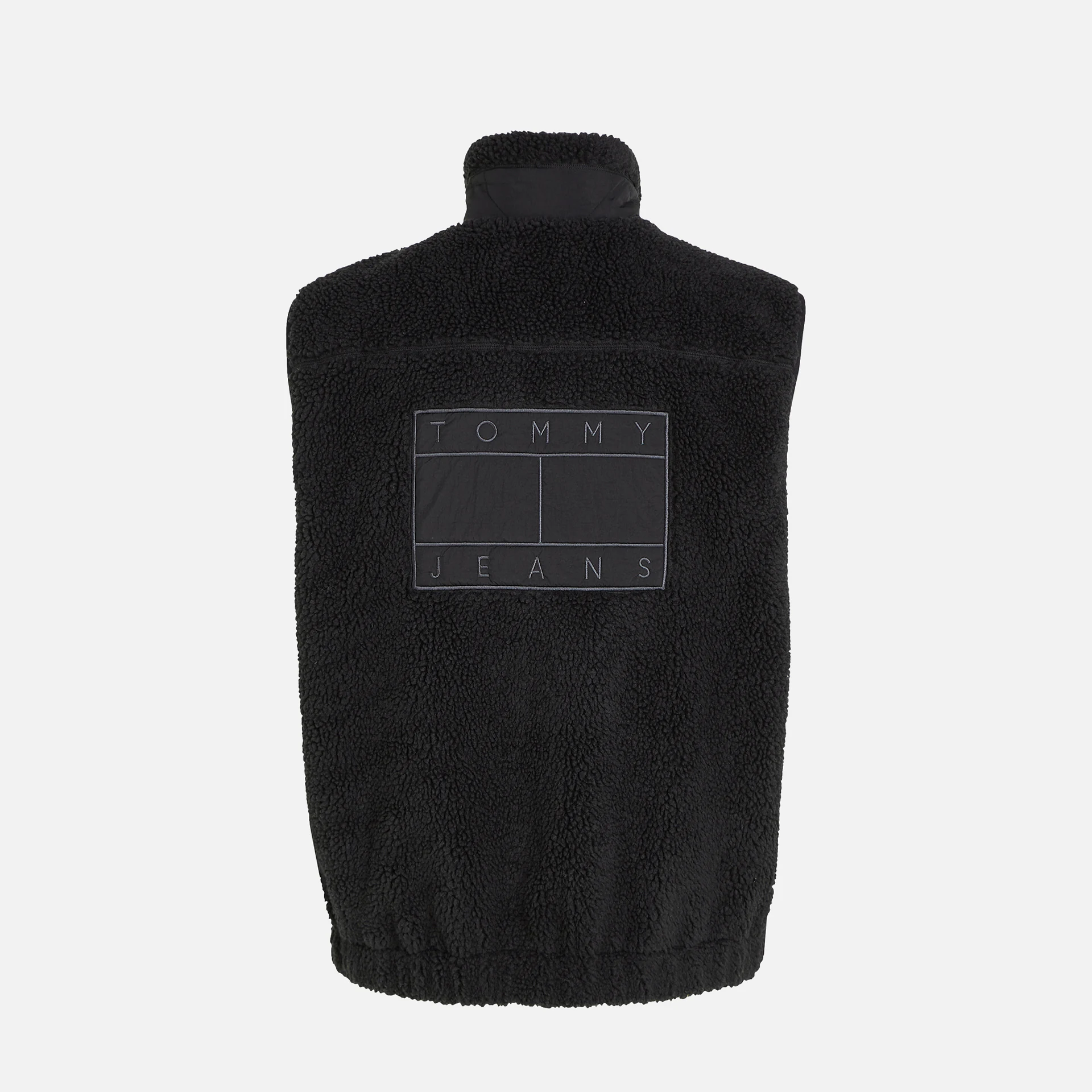 Tommy Jeans Mix Media Sherpa Vest Black