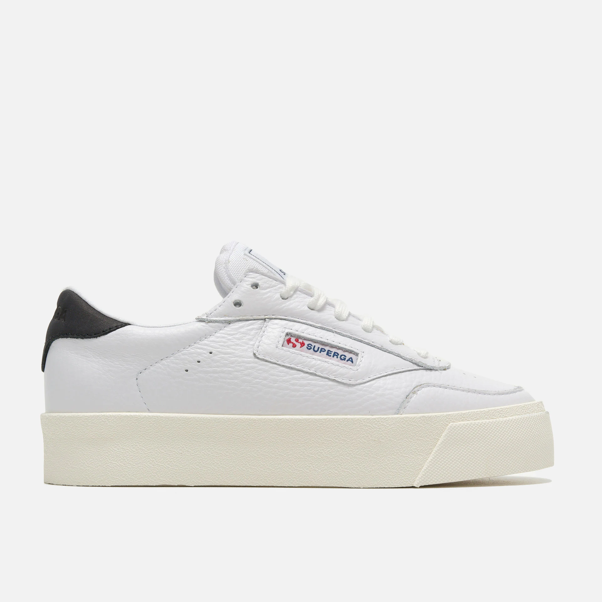 Superga 3843 Clubesse Platform Sneaker White Black