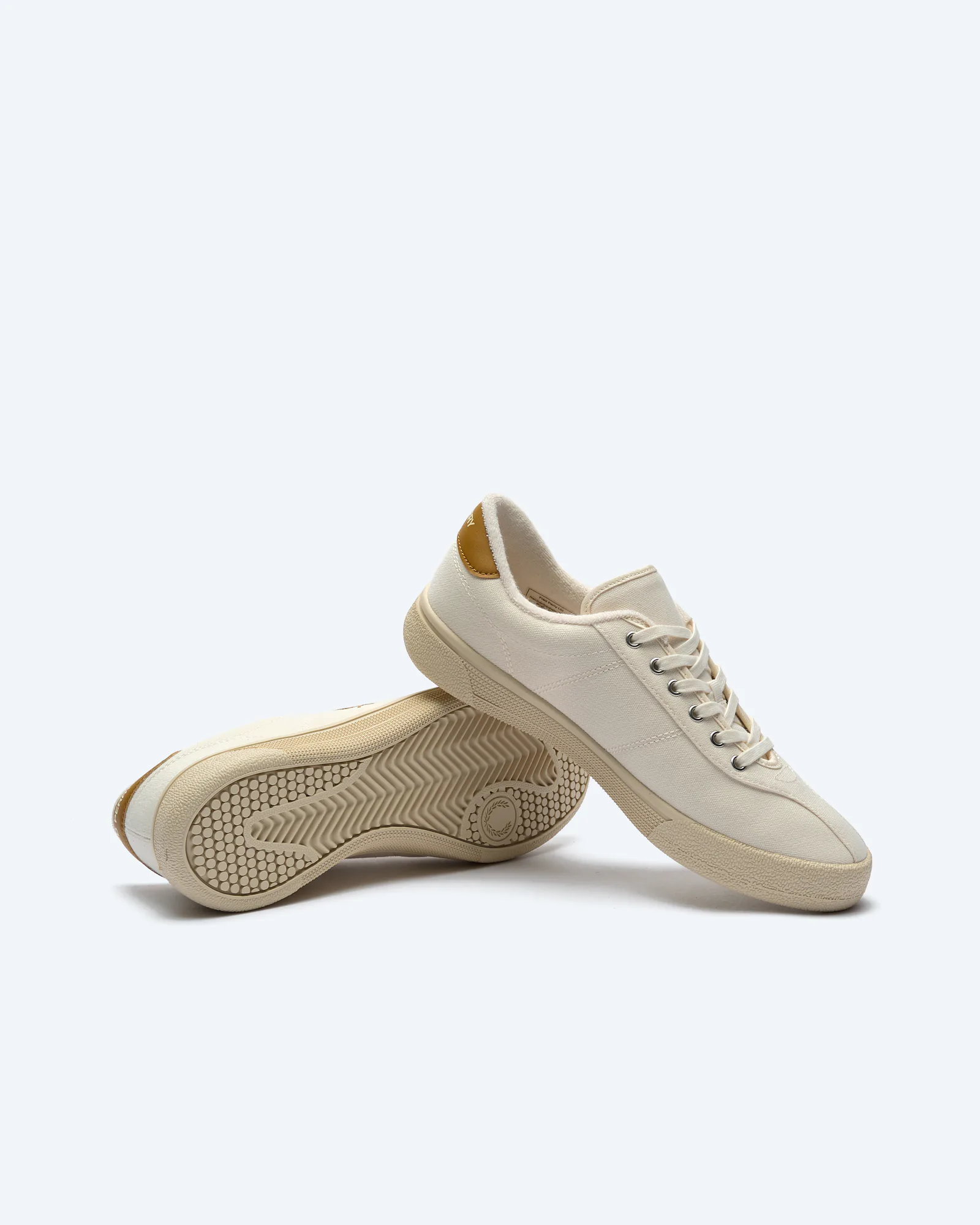Tennis Shoe Poly Canvas Sneaker Ecru/Dark Caramel