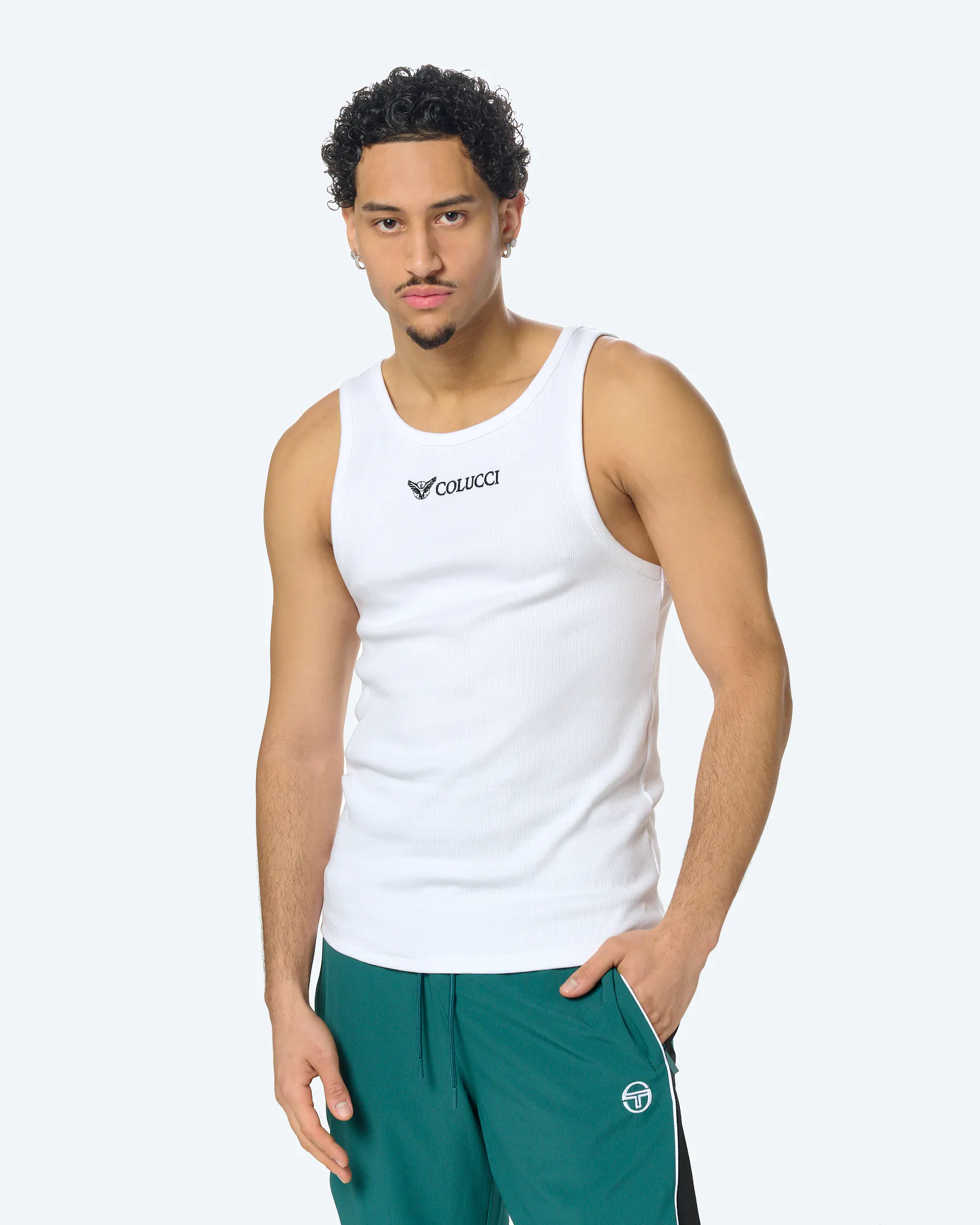 Colucci Ribbed Tank Top White