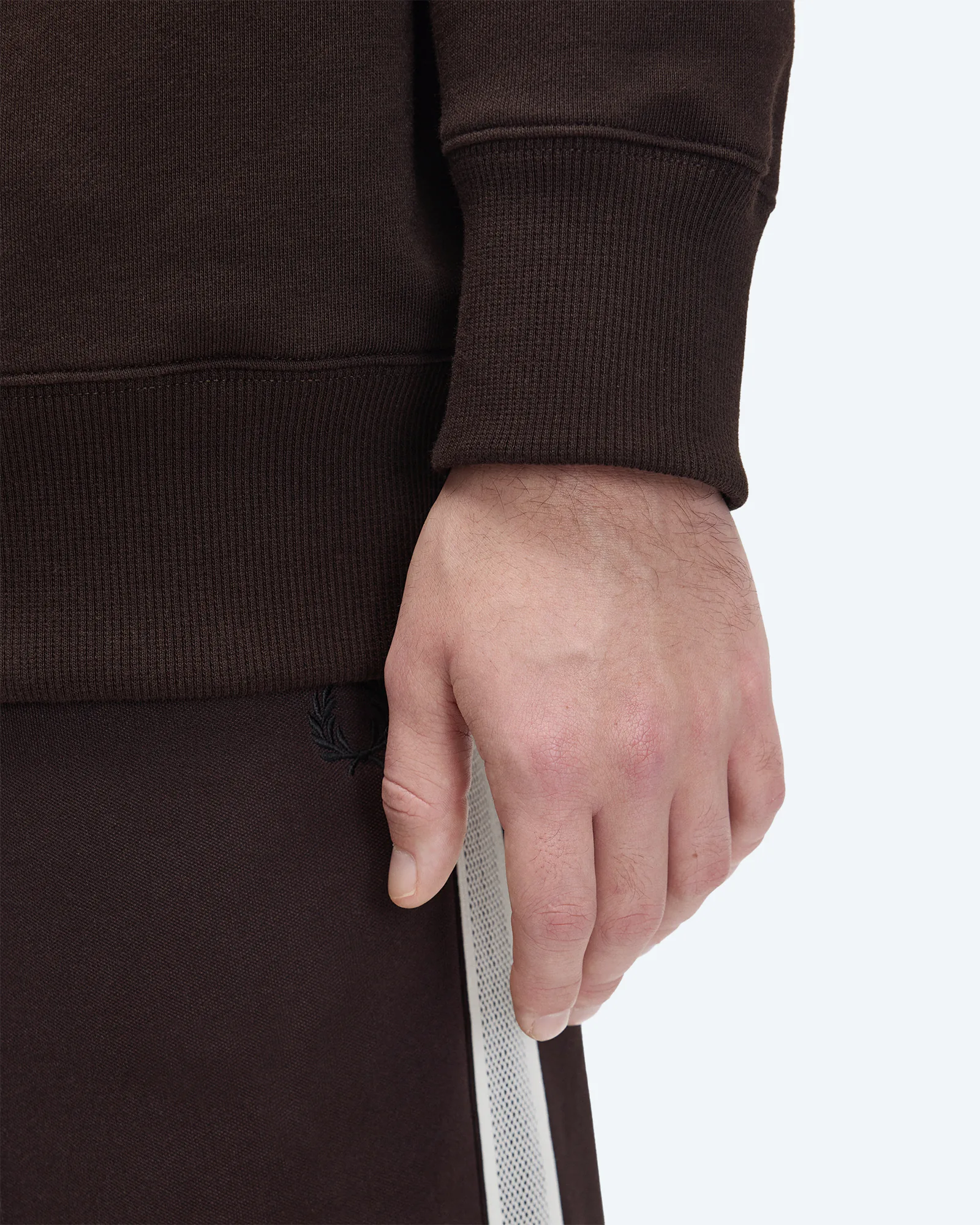 Oversized Tipped Sweatshirt Rich Brown