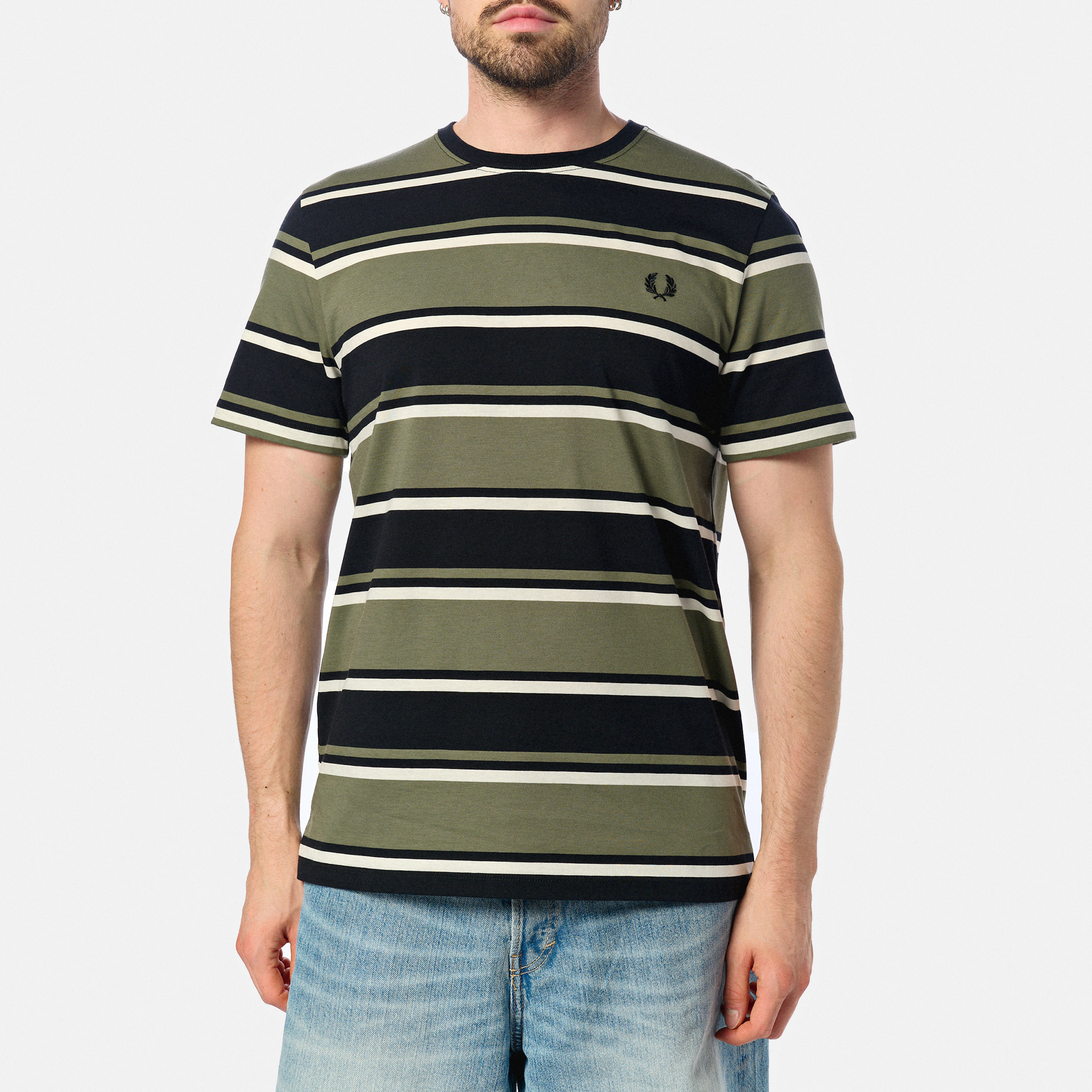 Fred Perry Bold Striped T-Shirt Black