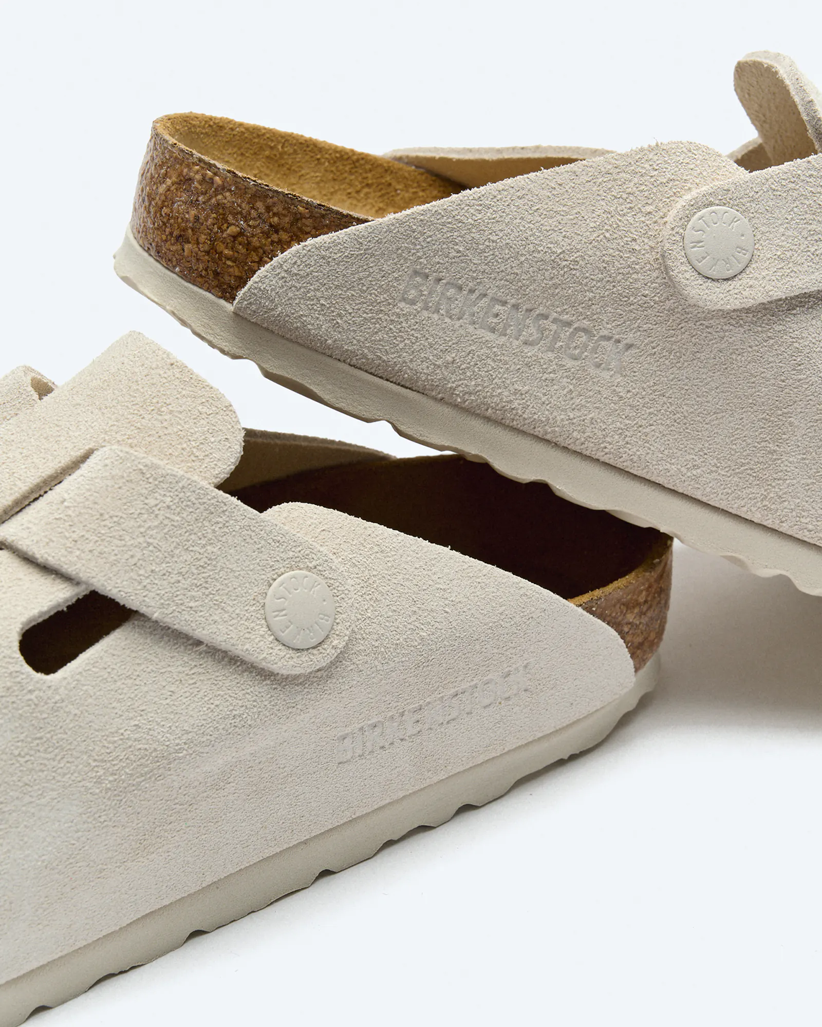 Birkenstock boston suede leather on sale