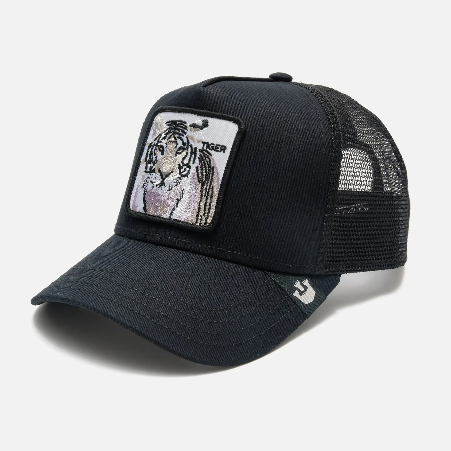 Goorin Bros The White Tiger Baseball Trucker Cap Black