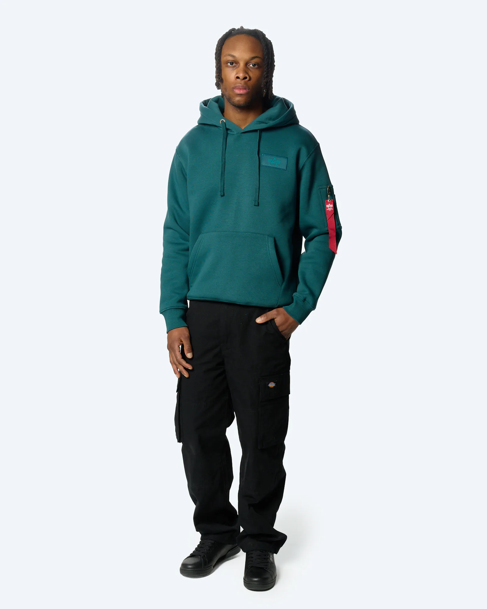 Alpha Industries Back Print Hoodie Deep Petrol