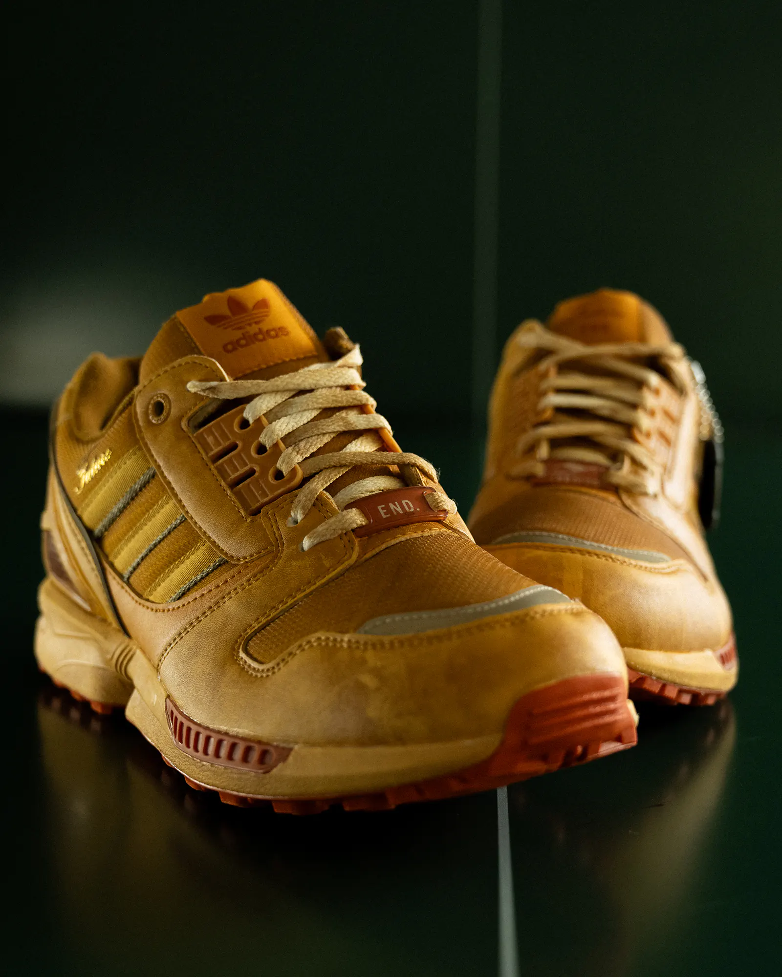 adidas ZX8000 Sneaker Consortium Cup END. Future Orange Suede/Burned Sand