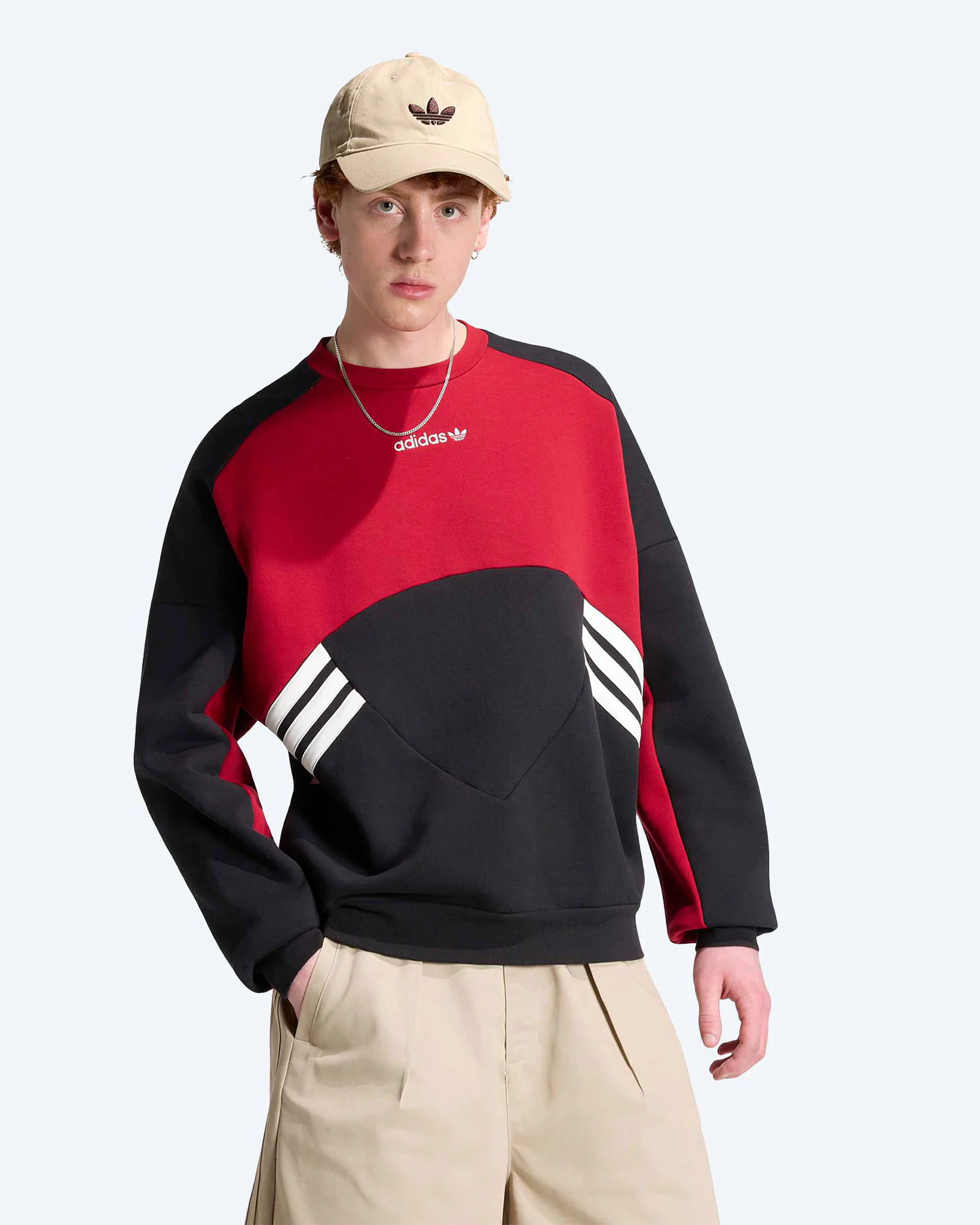 Cutline Crewneck Sweatshirt Black/Team Red