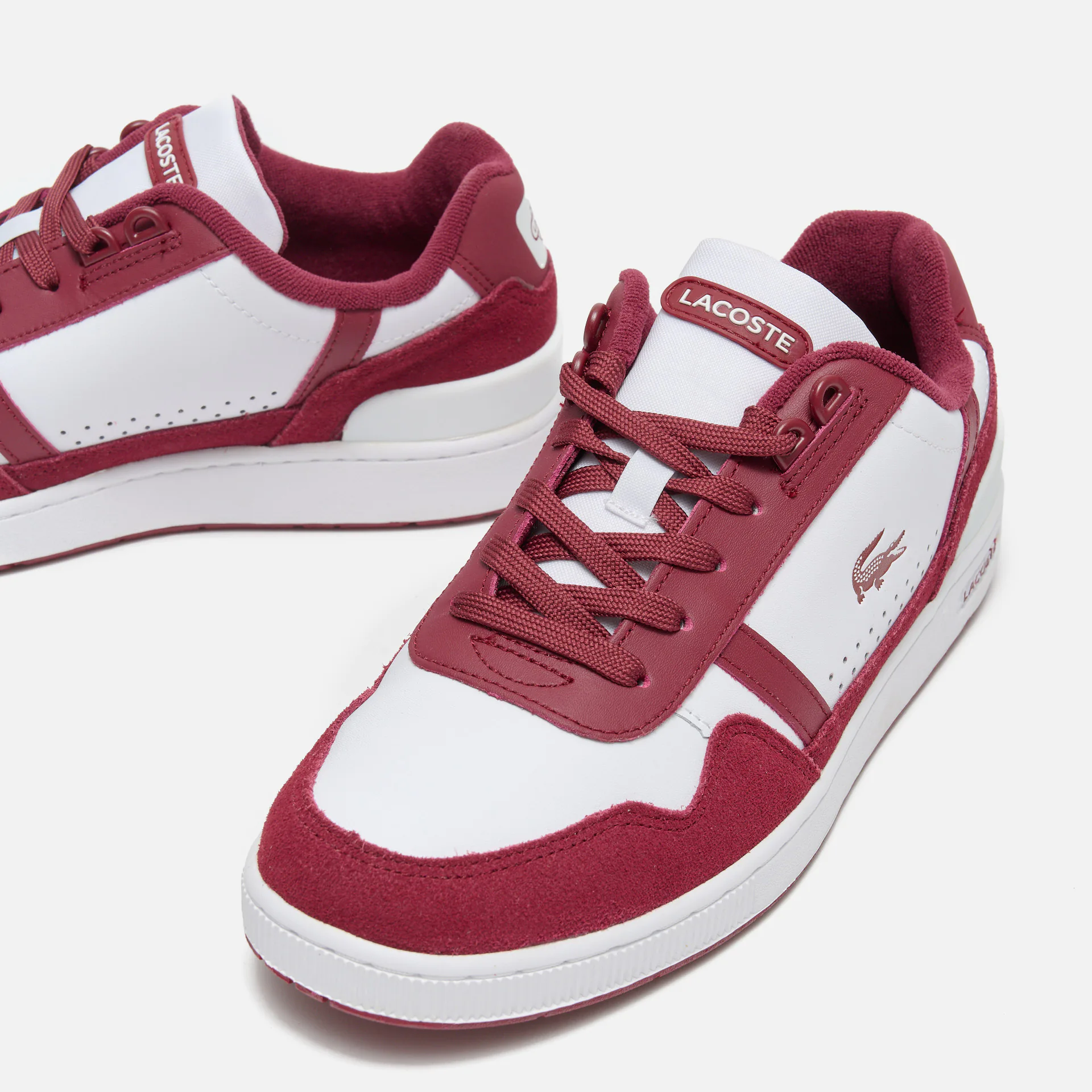 Lacoste T-Clip 223 3 SMA Sneaker White/Burgundy