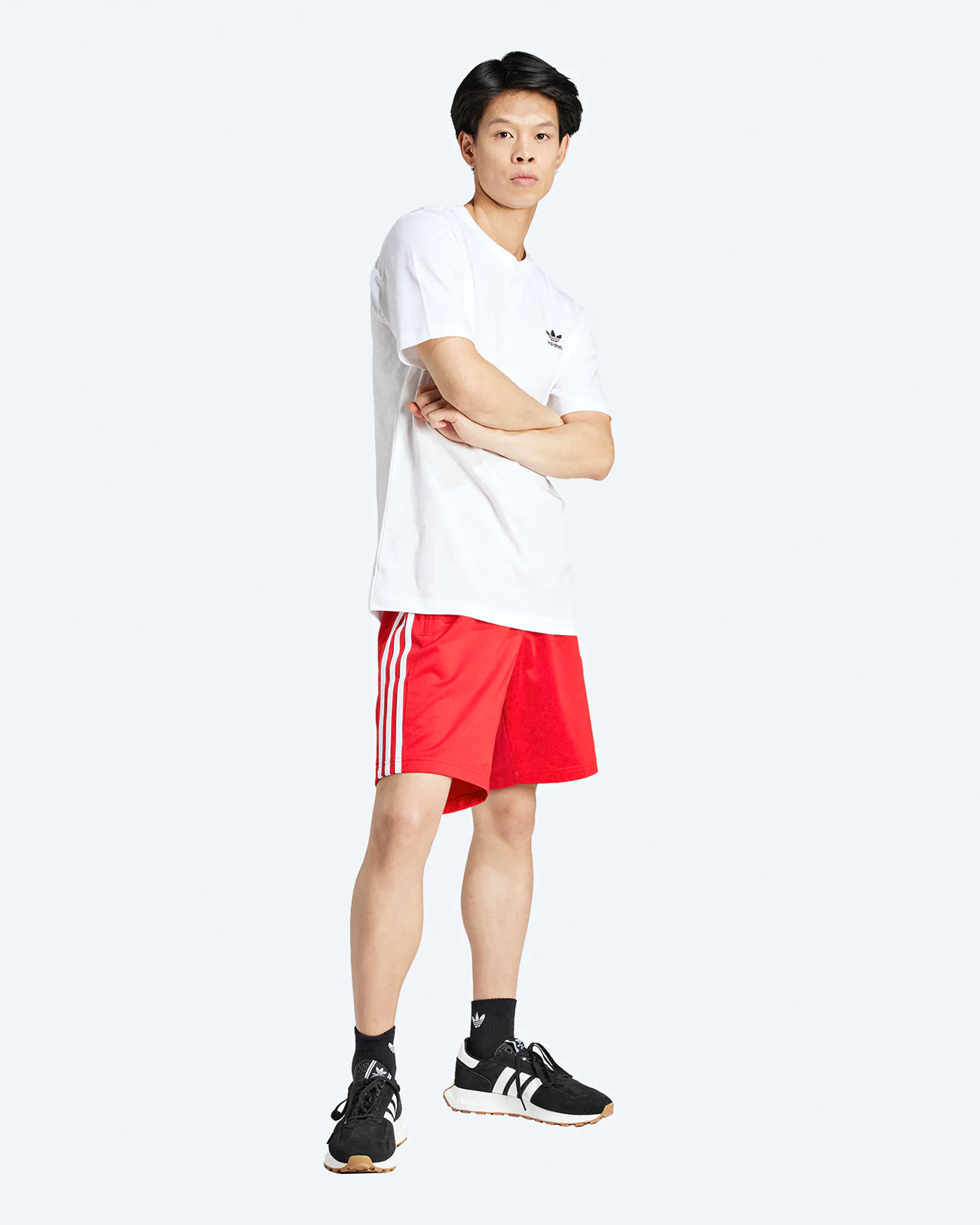 adidas Originals Adicolor Firebird Shorts Better Scarlet/White adidas Originals Adicolor Firebird Shorts Better Scarlet/White