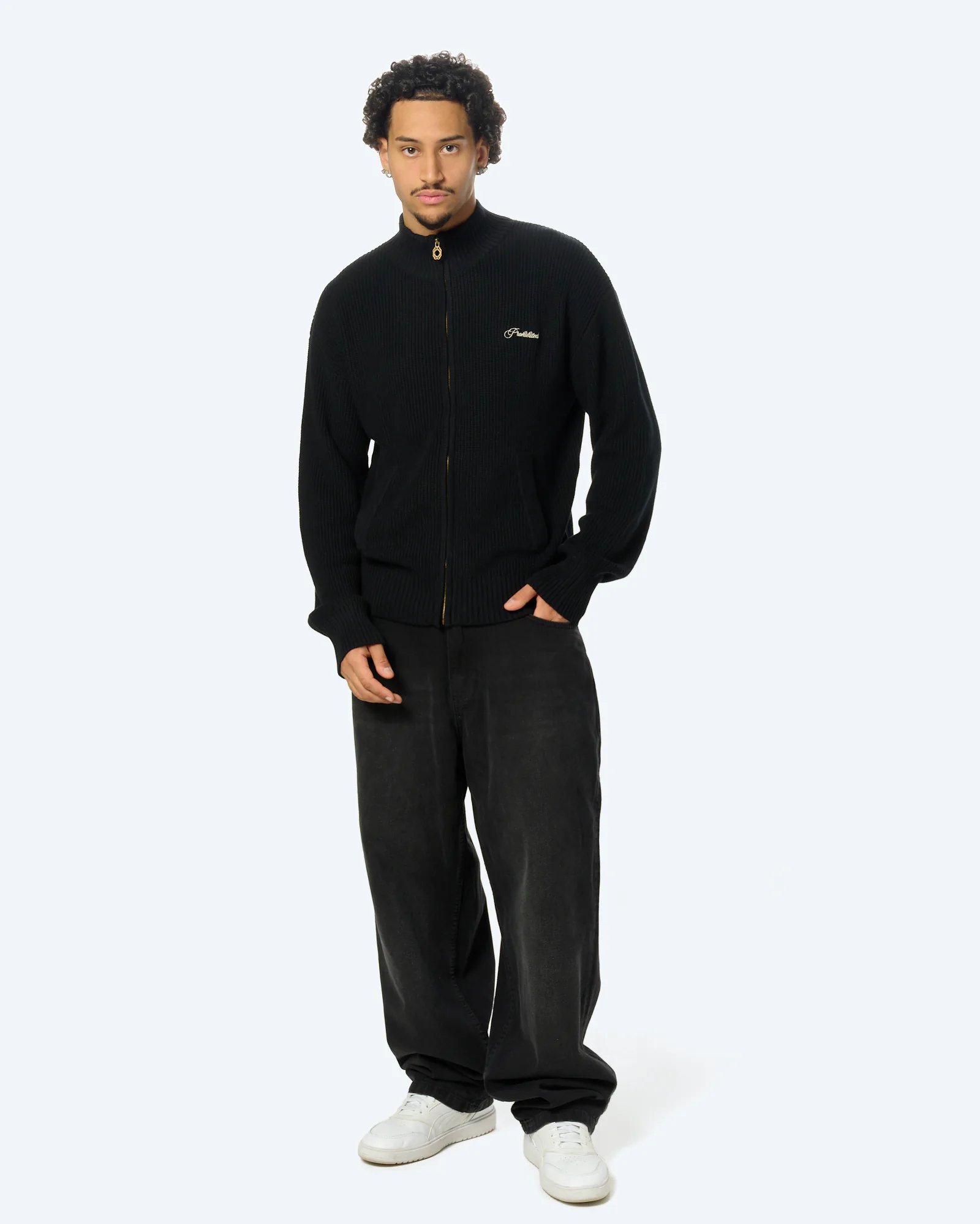 Campus Knit Jacket Black