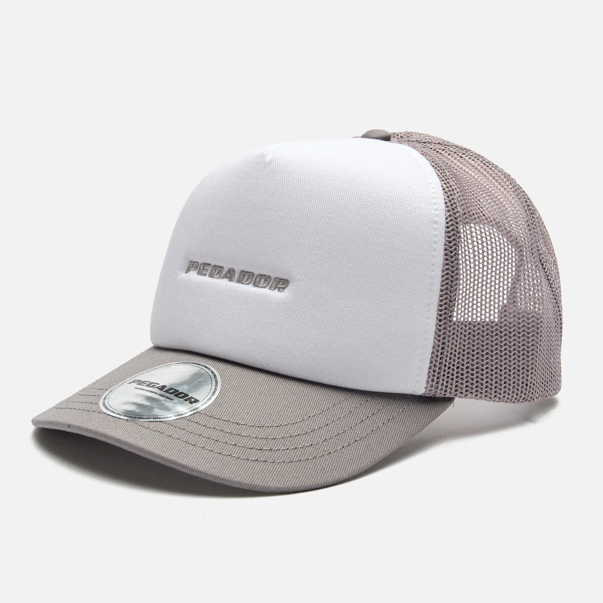 PEGADOR Logo Baseball Trucker Cap White/Cool Grey