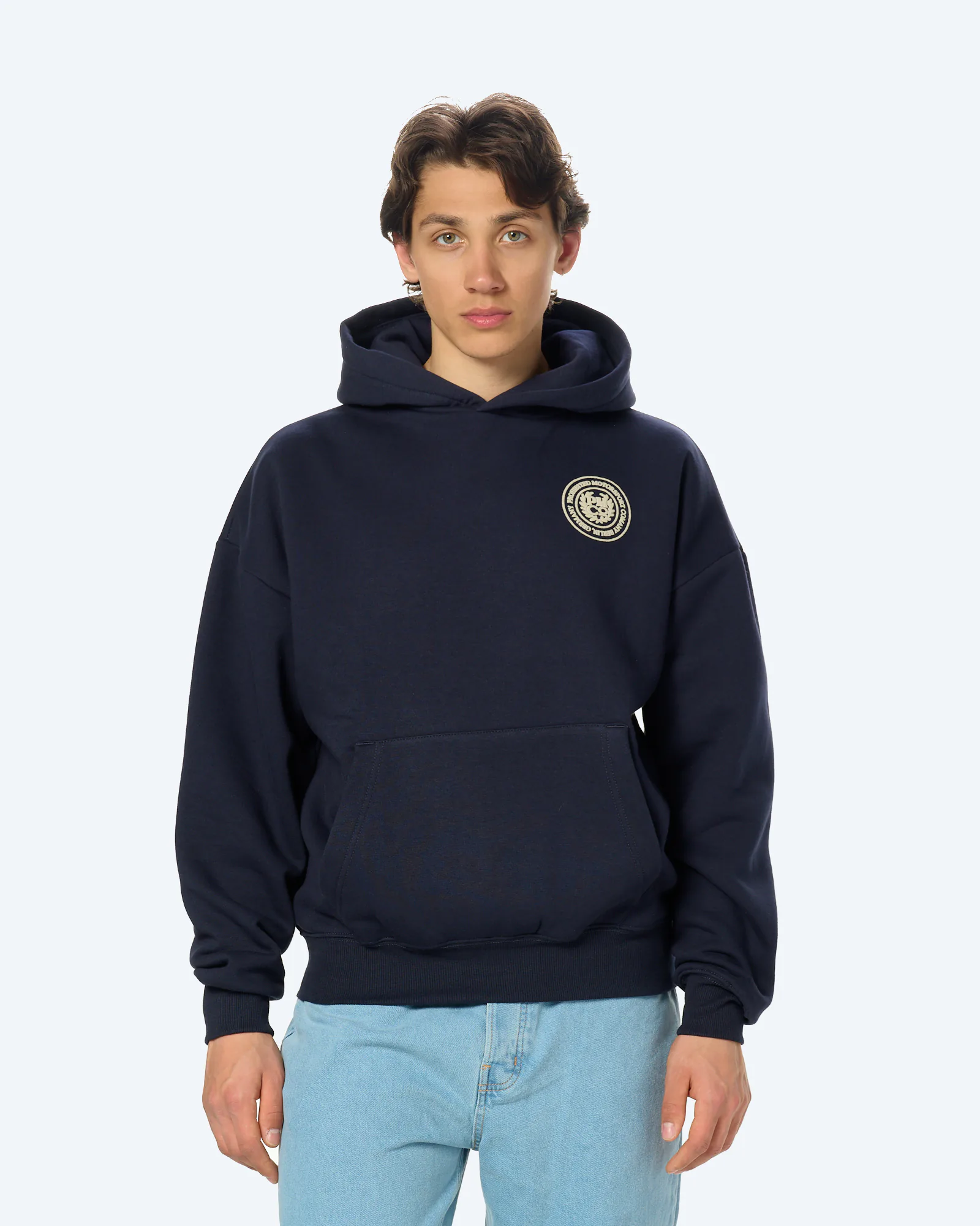 Prohibited Horse Racer Hoodie Deep Blue