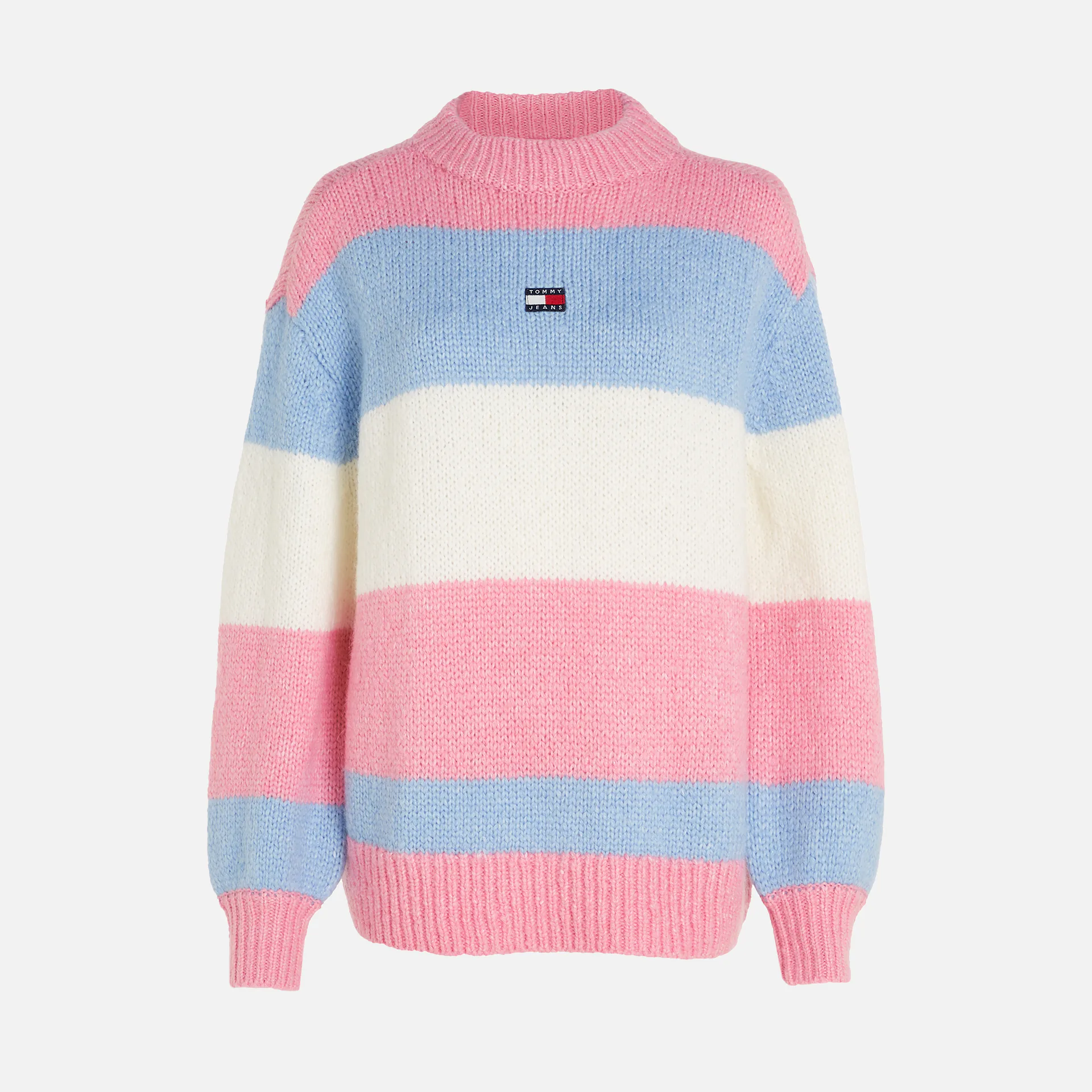 Tommy Jeans Colorblock Sweater Ballet Pink/Stripe