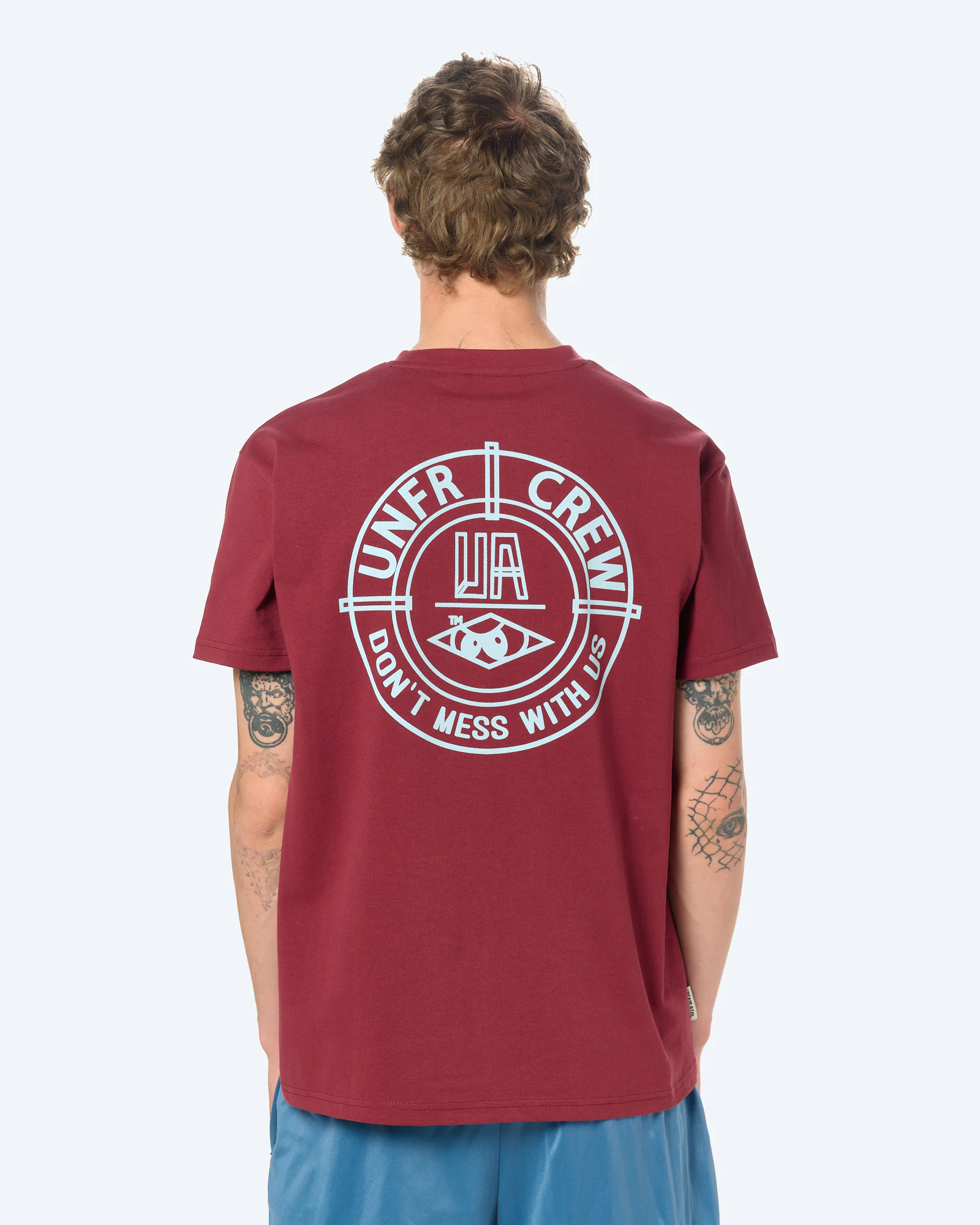 DMWU BP T-Shirt Burgundy/Skyblue
