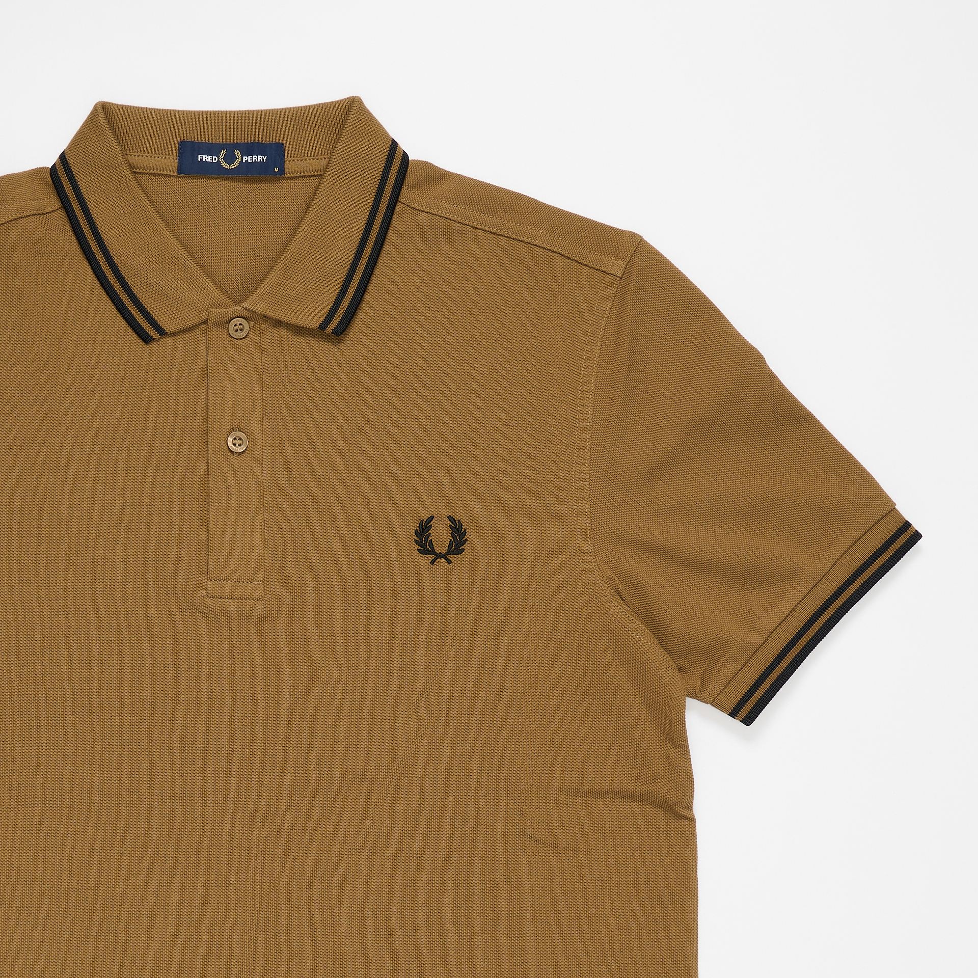 Fred Perry Twin Tipped Polo Shirt Shaded Stone