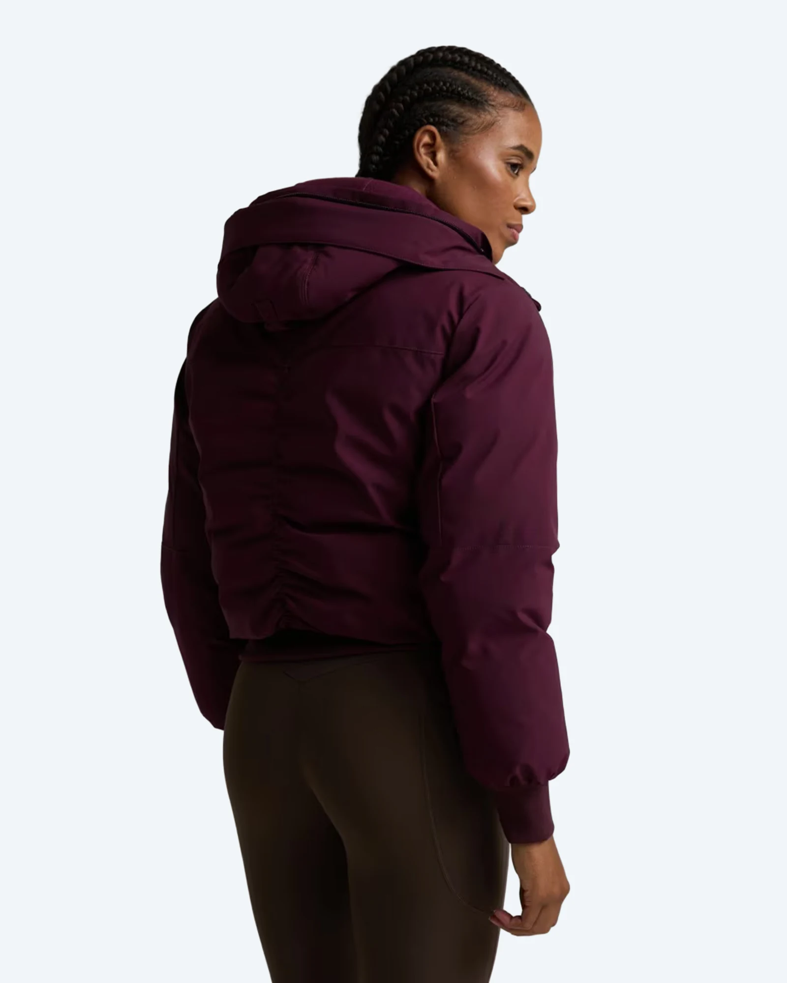 Olivia Hooded Bomber Jacket Red