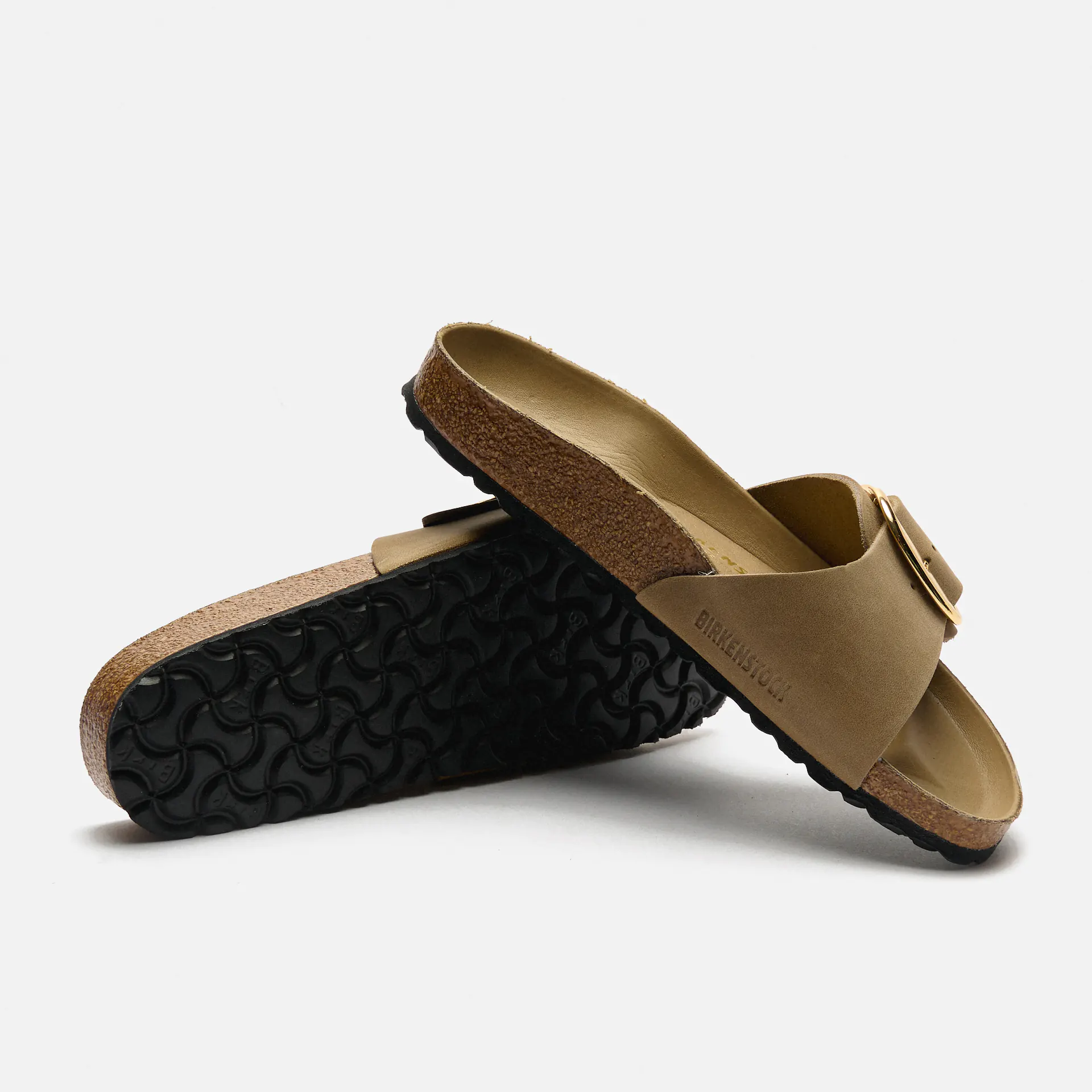 Birkenstock Madrid Big Buckle Natural Oiled Leather (Narrow Fit) Sandals Tobacco Brown