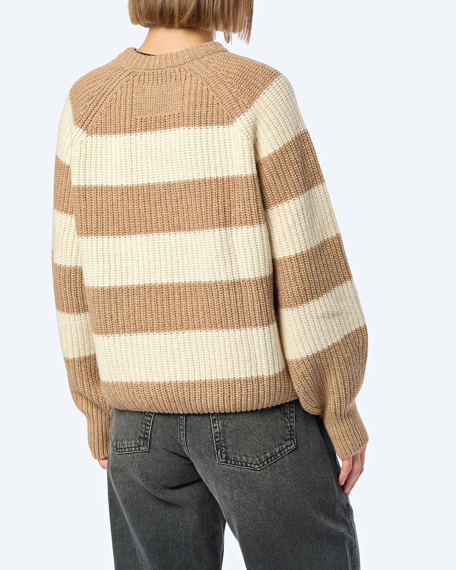 ARMEDANGELS KAAGI STRIPES Knit Sweatshirt Camel Melange ARMEDANGELS KAAGI STRIPES Knit Sweatshirt Camel Melange