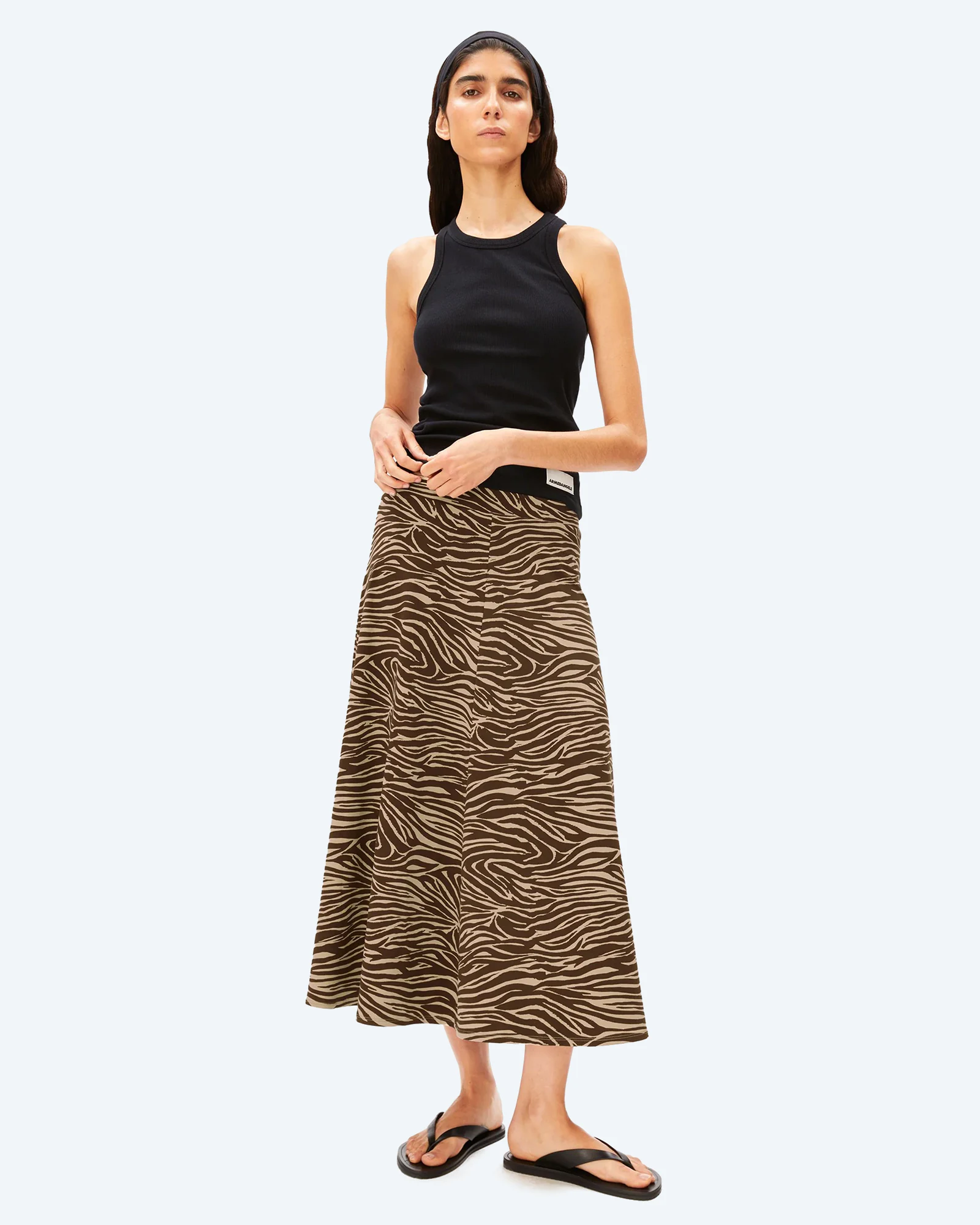 ILENIAA LARAA ZEBRA PRINT Skirt Sandstone 