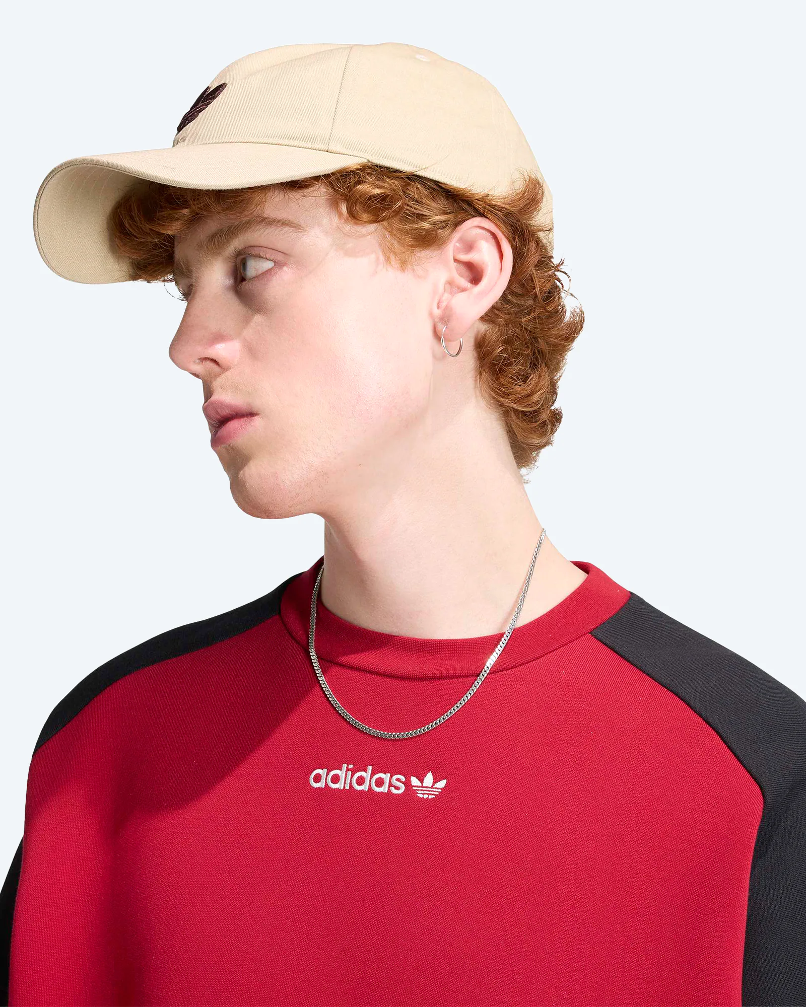 Cutline Crewneck Sweatshirt Black/Team Red