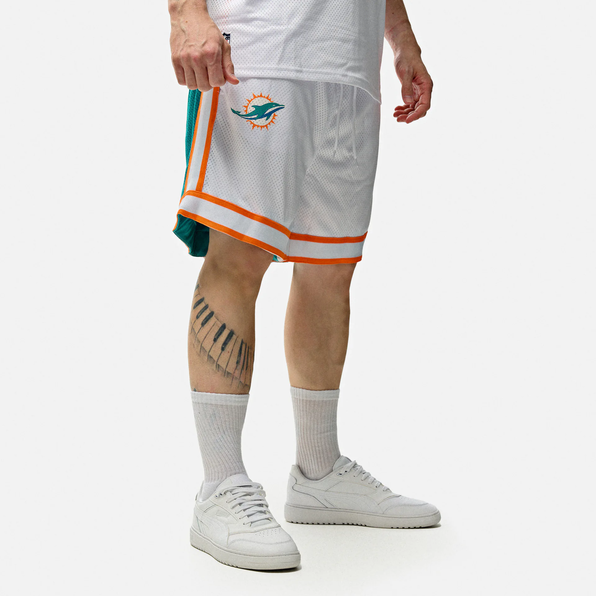 New Era NFL Miami Dolphins Color Block Shorts White