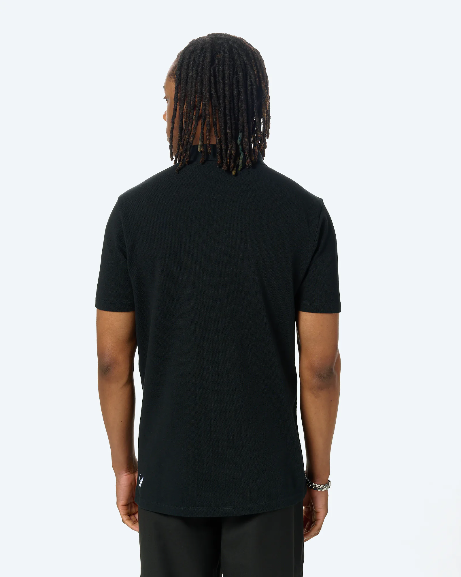 Distorted People Pique Poloshirt Black