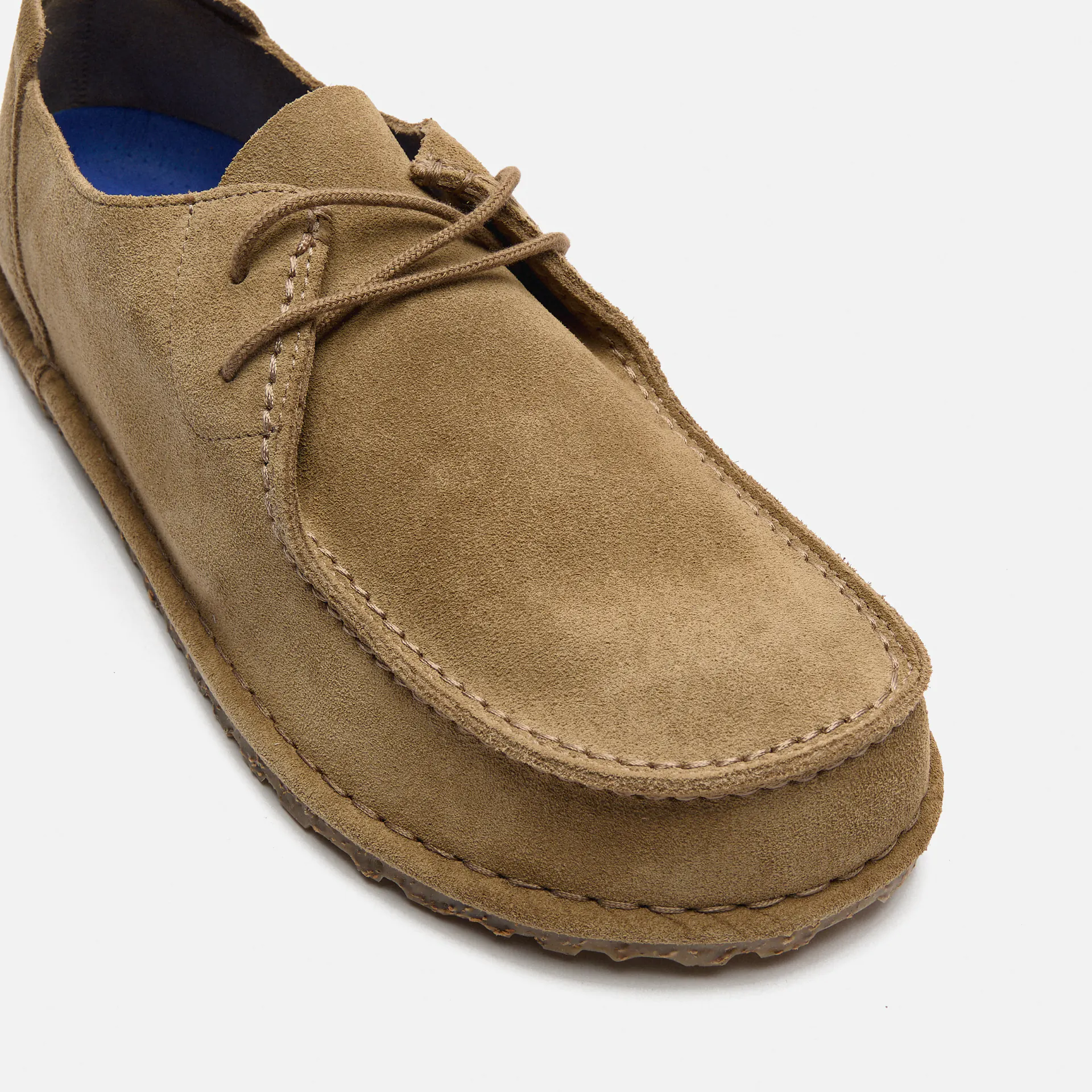 Birkenstock Utti Lace Suede Leather Shoes Grey Taupe 
