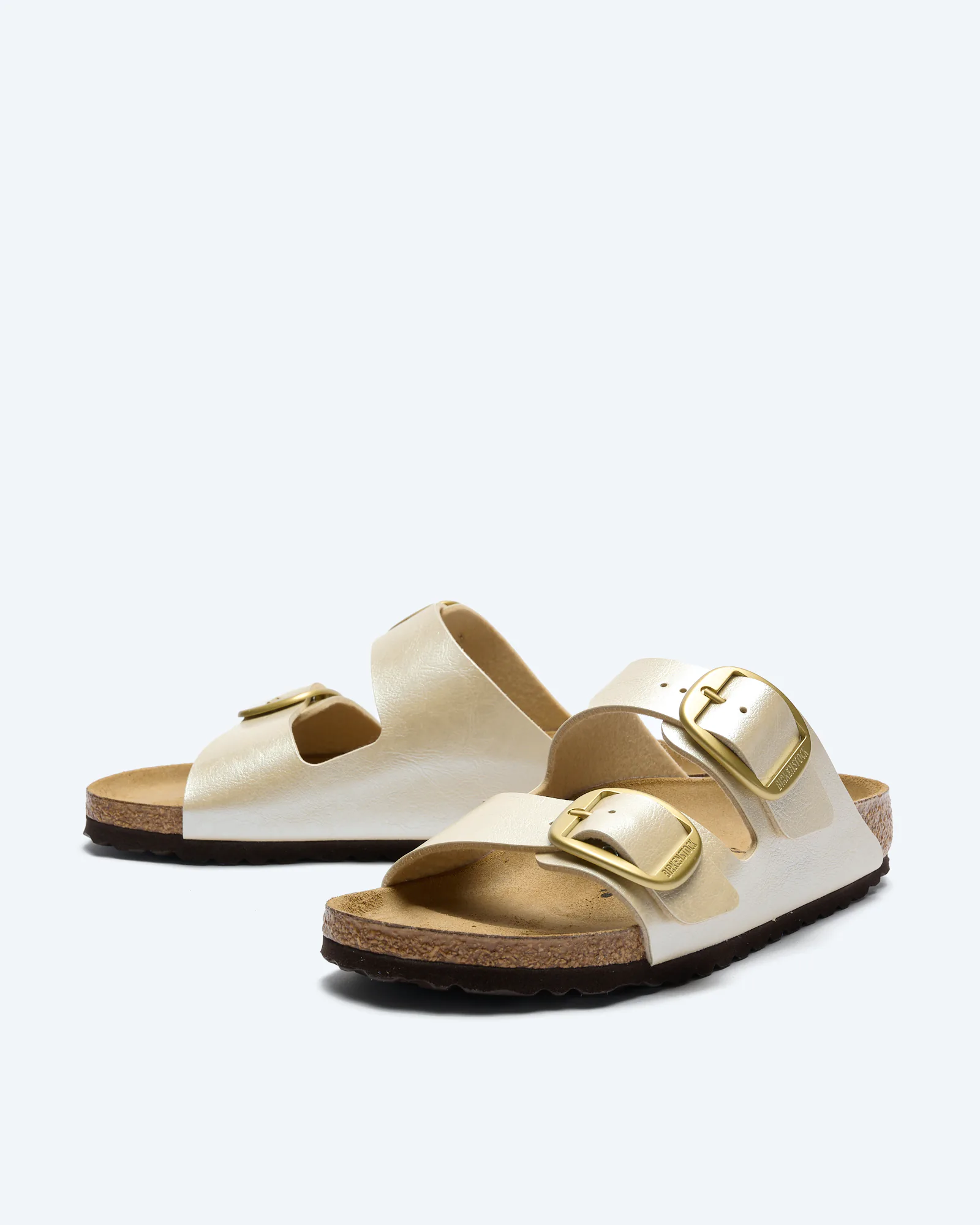 Birkenstock Arizona Big Buckle Birko-Flor Sandals Graceful Pearl White