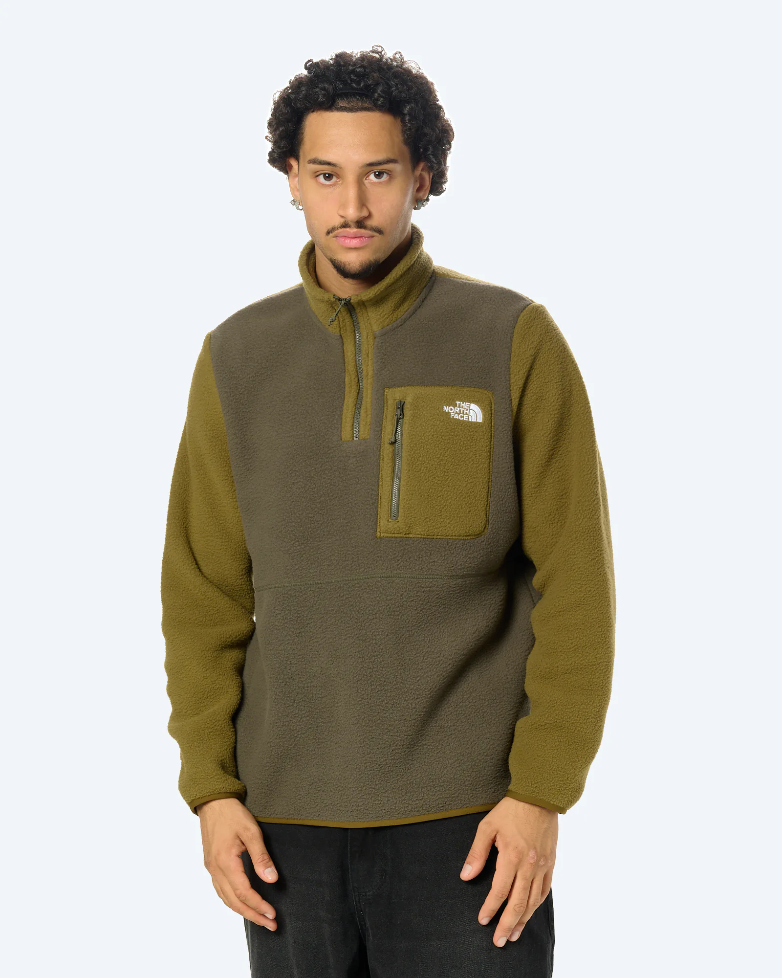 M Yumiori 1/4 Zip New Taupe Green