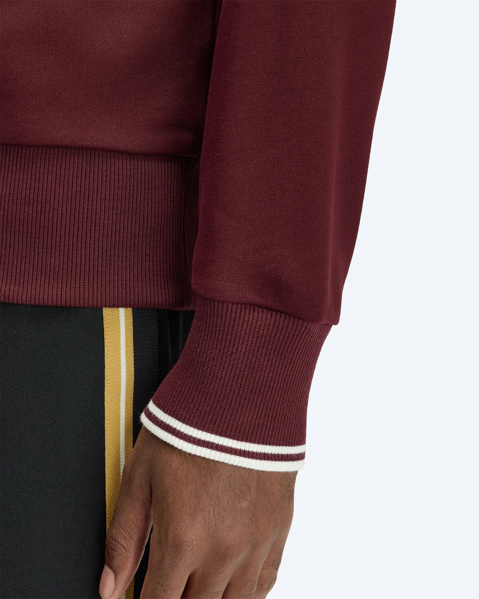 Crew Neck Sweatshirt Oxblood/Ecru