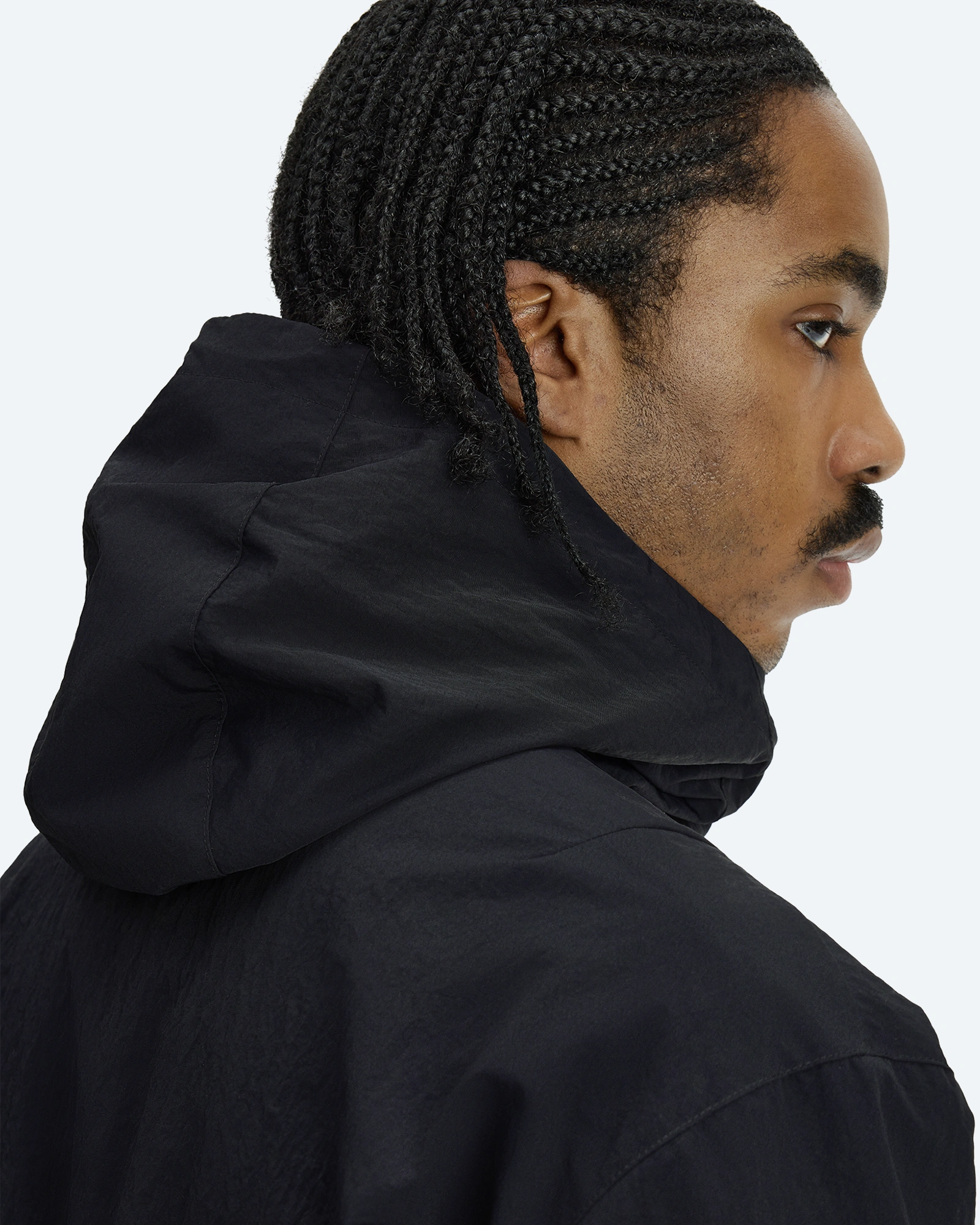 Boxy Hooded Jacket Black